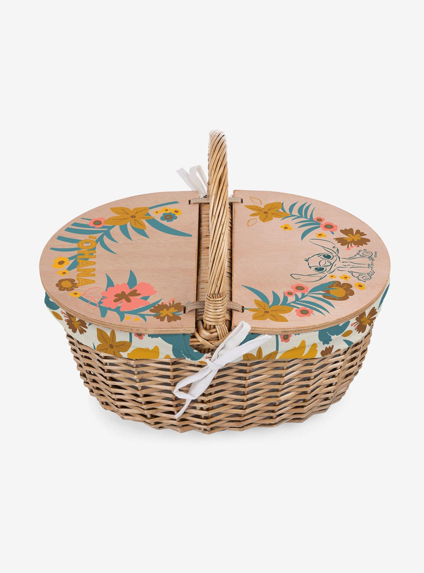 Disney Lilo & Stitch Floral Pattern Country Picnic Basket, , hi-res