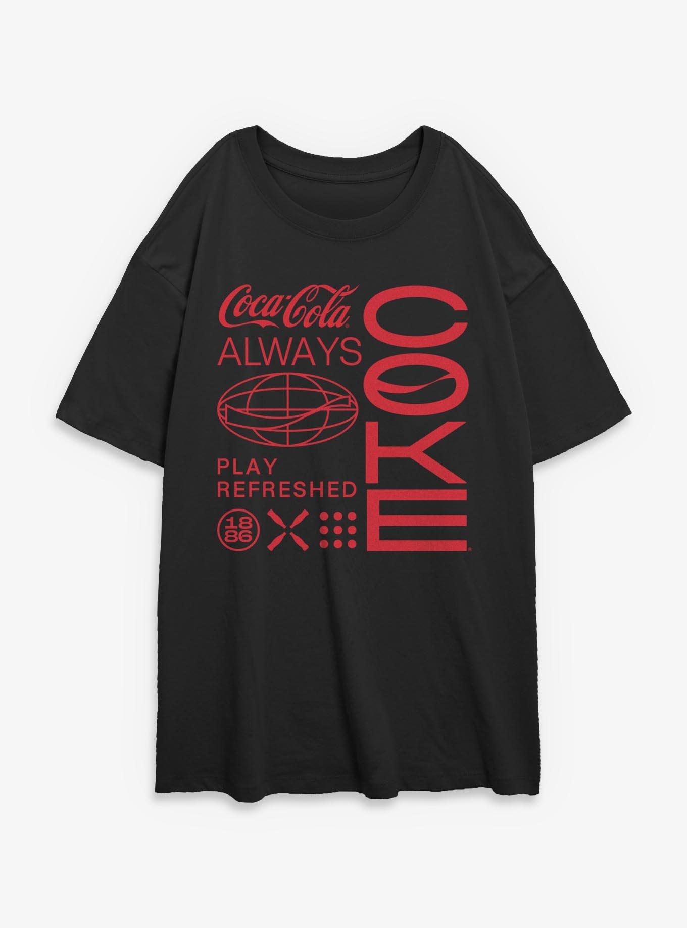 Coca-Cola Always Refreshed Girls Oversized T-Shirt, , hi-res