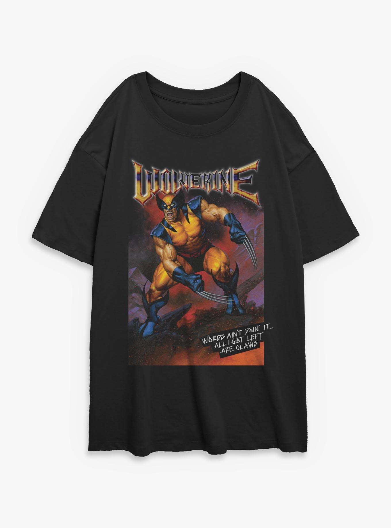 Marvel X-Men Wolverine All I Got Left Are Claws Girls Oversized T-Shirt, , hi-res