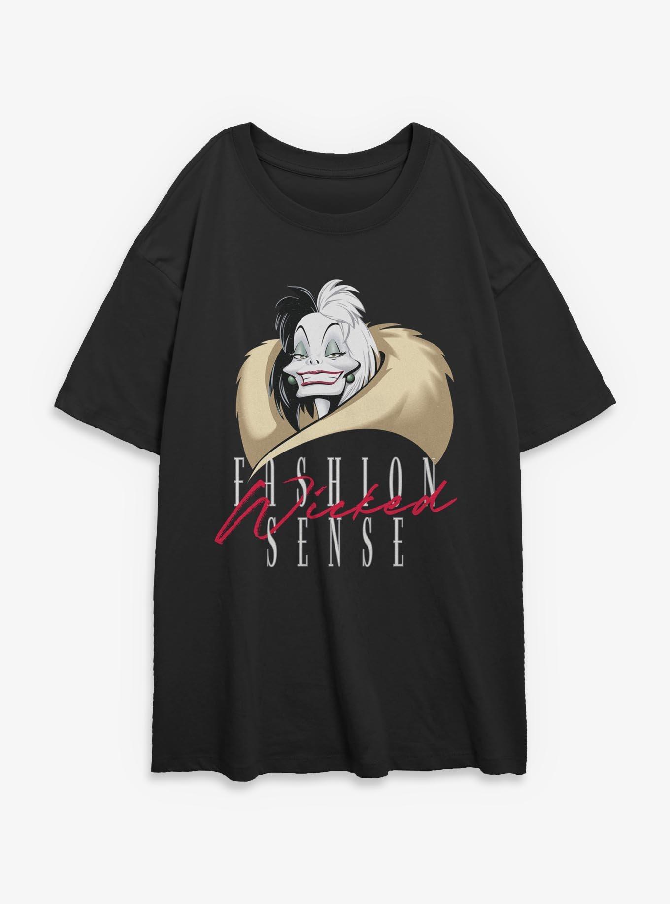 Disney Villains Cruella De Vil Fashion Wicked Sense Girls Oversized T-Shirt, , hi-res