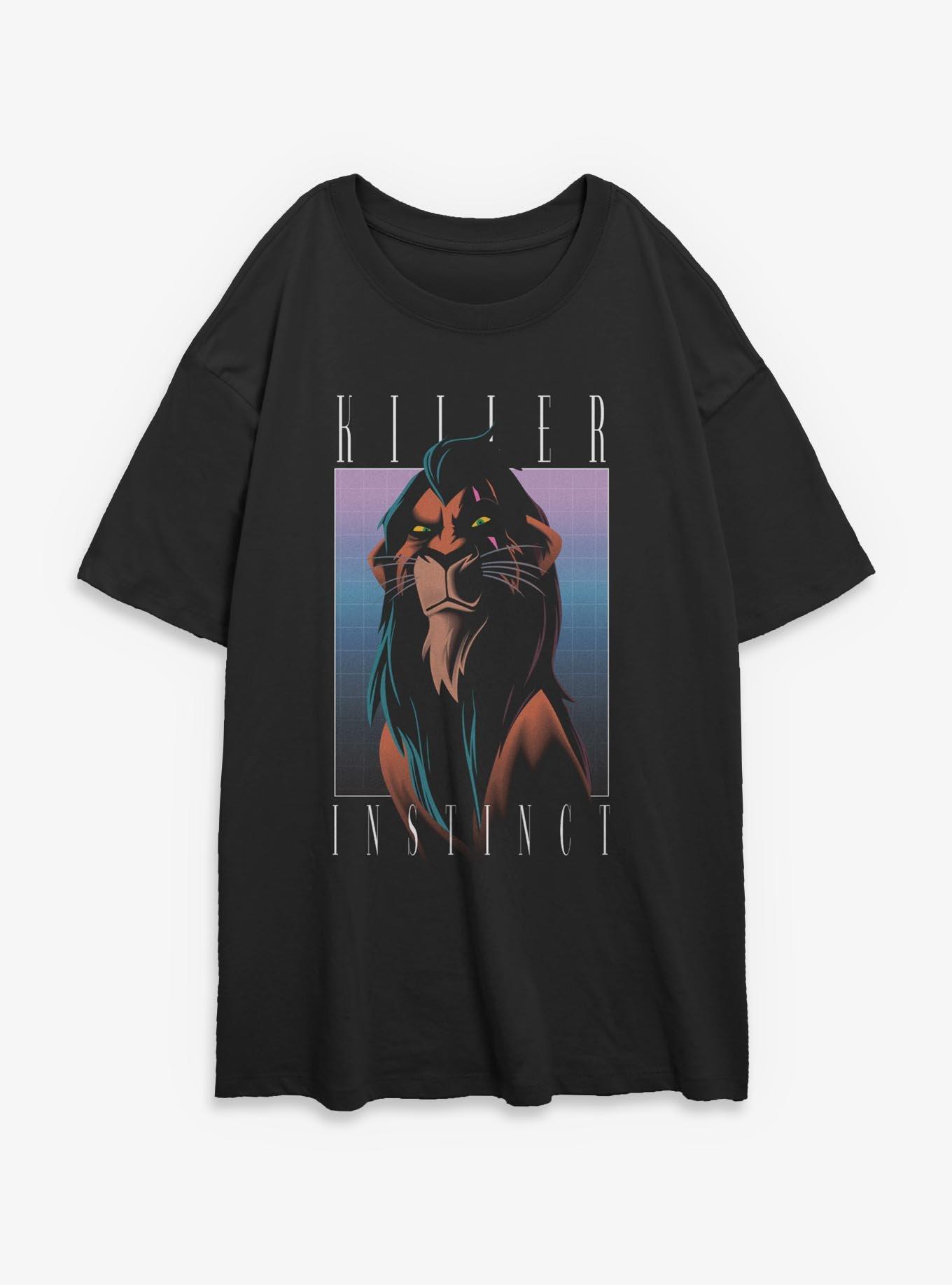 Disney Villains Scar Killer Instinct Retro Girls Oversized T-Shirt, , hi-res