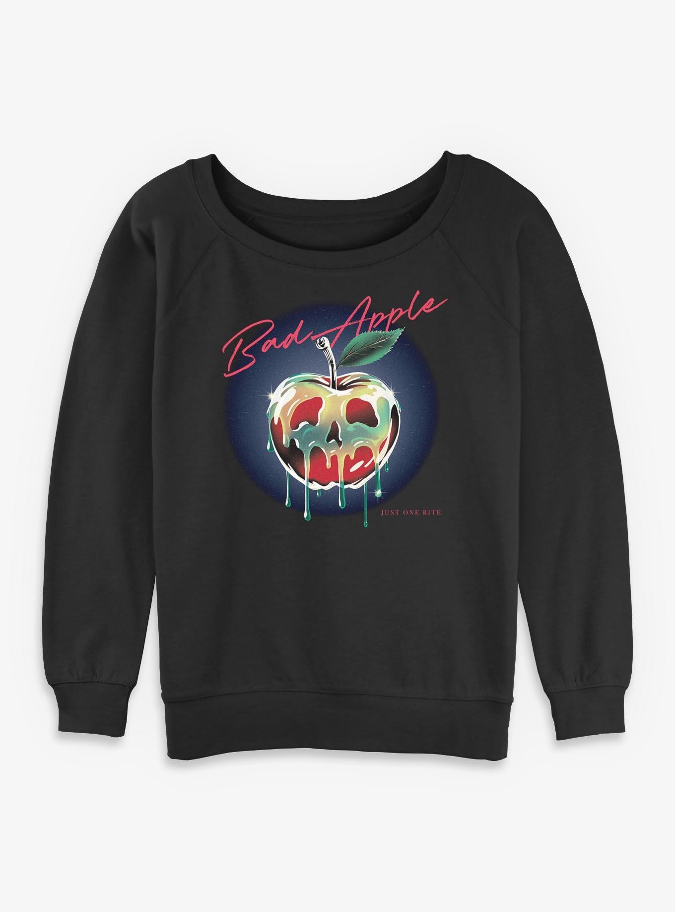Disney Villains Just One Bite Retro Girls Slouchy Sweatshirt
