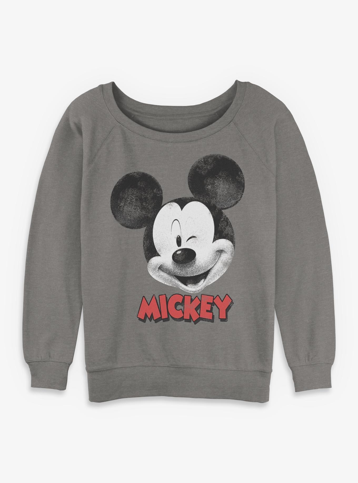 Disney Mickey Mouse Mickey Winks Girls Slouchy Sweatshirt, , hi-res