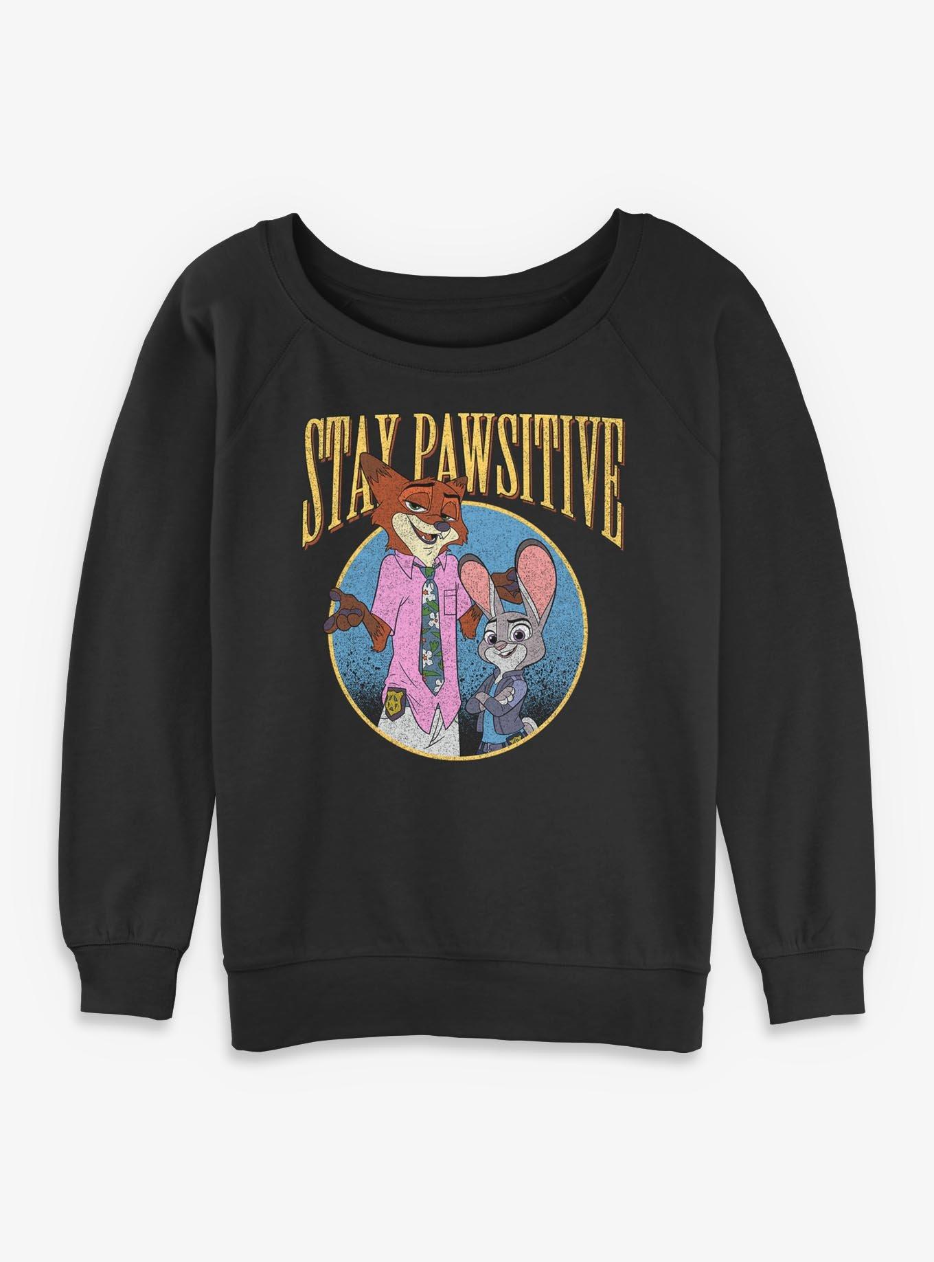 Disney Zootopia 2 Stay Pawsitive Girls Slouchy Sweatshirt, , hi-res