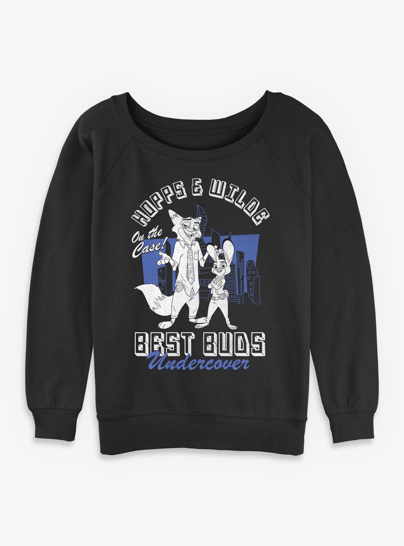 Disney Zootopia 2 Best Buds Undercover Police Girls Slouchy Sweatshirt, , hi-res