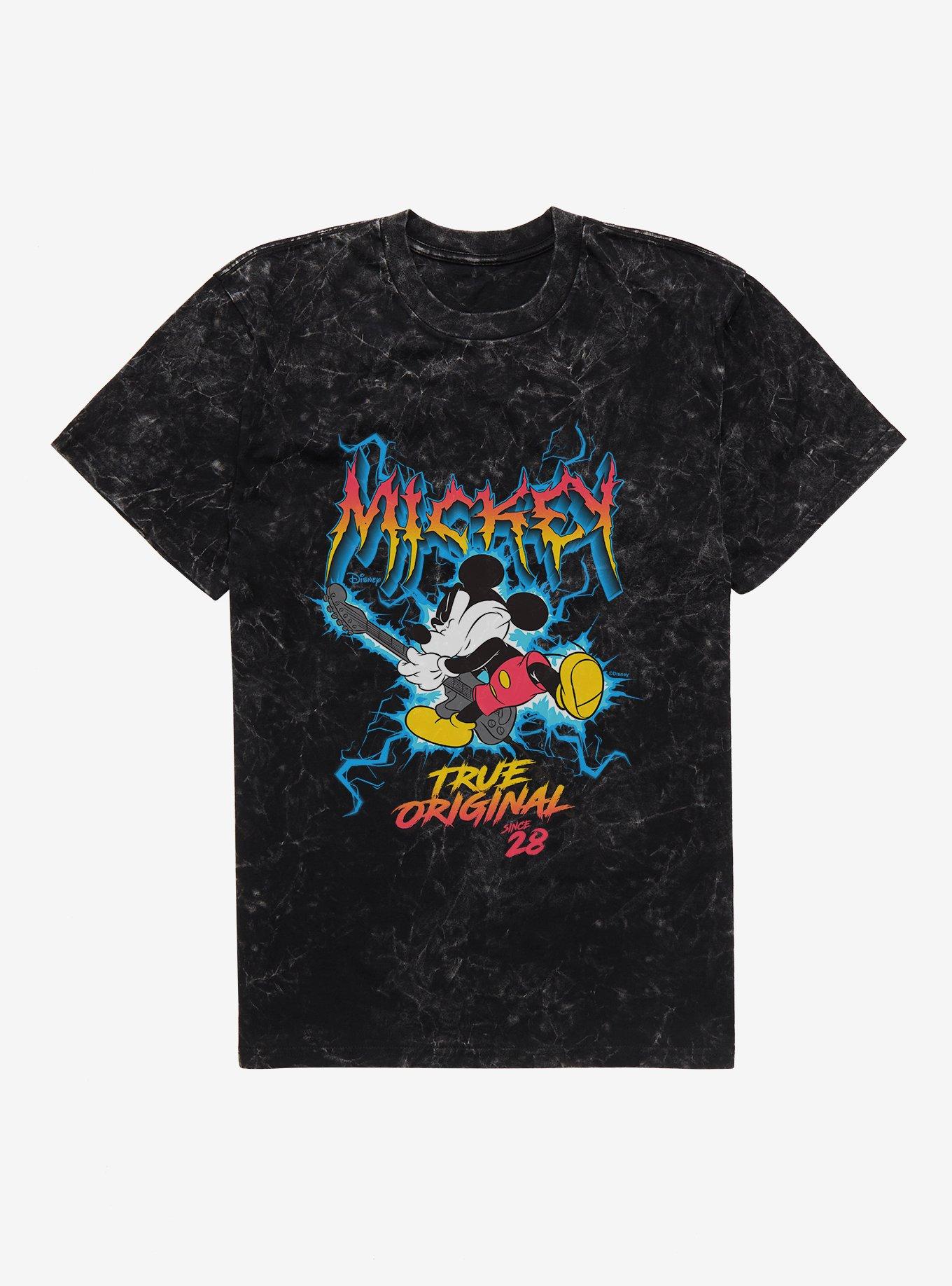 Disney Mickey Mouse True Original Lightning Jam Mineral Wash T-Shirt, BLACK MINERAL WASH, hi-res view 1