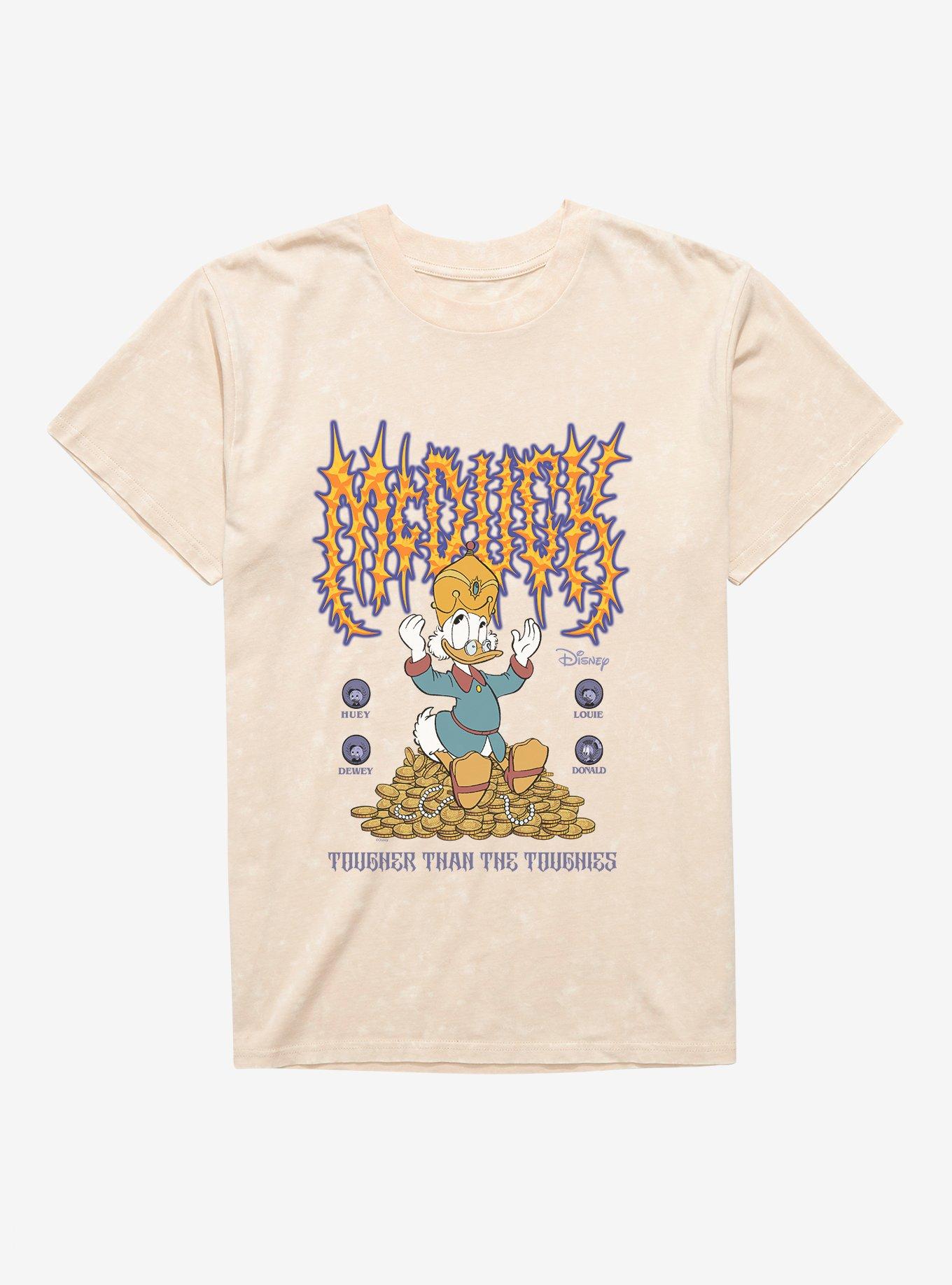 Disney Mickey Mouse Tougher Than The Toughies Spikey McDuck Mineral Wash T-Shirt
