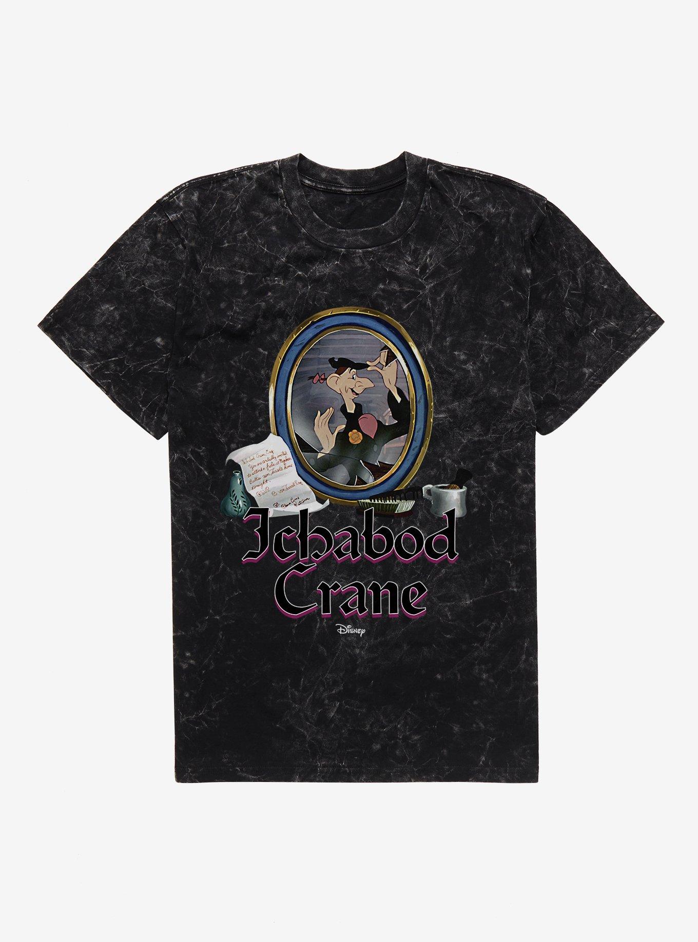 Disney Classics Ichabod Crane Broken Mirror Mineral Wash T-Shirt, BLACK MINERAL WASH, hi-res view 1