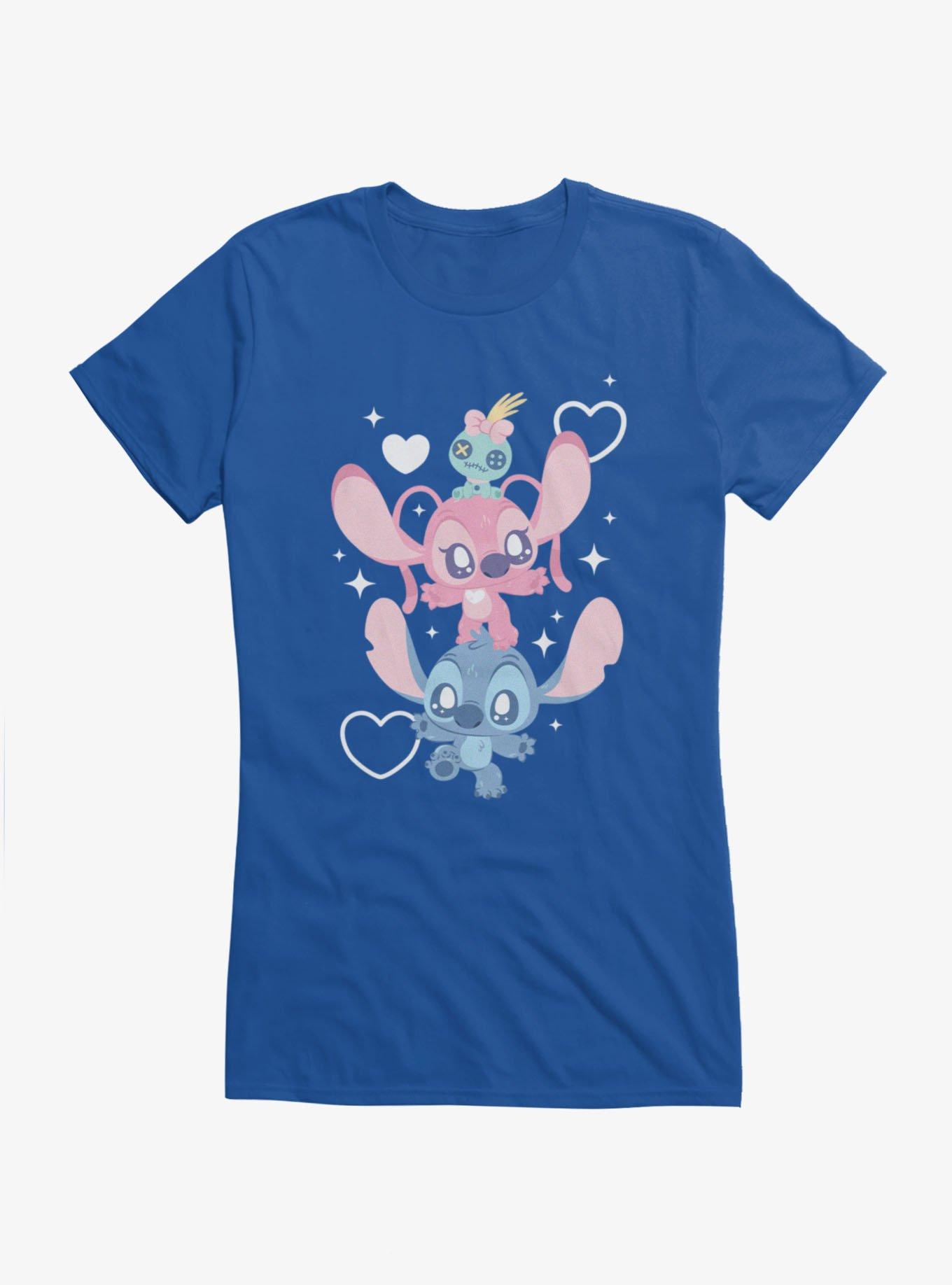 Disney Lilo & Stitch Cute Chibi Angel On Stitch Girls T-Shirt, , hi-res