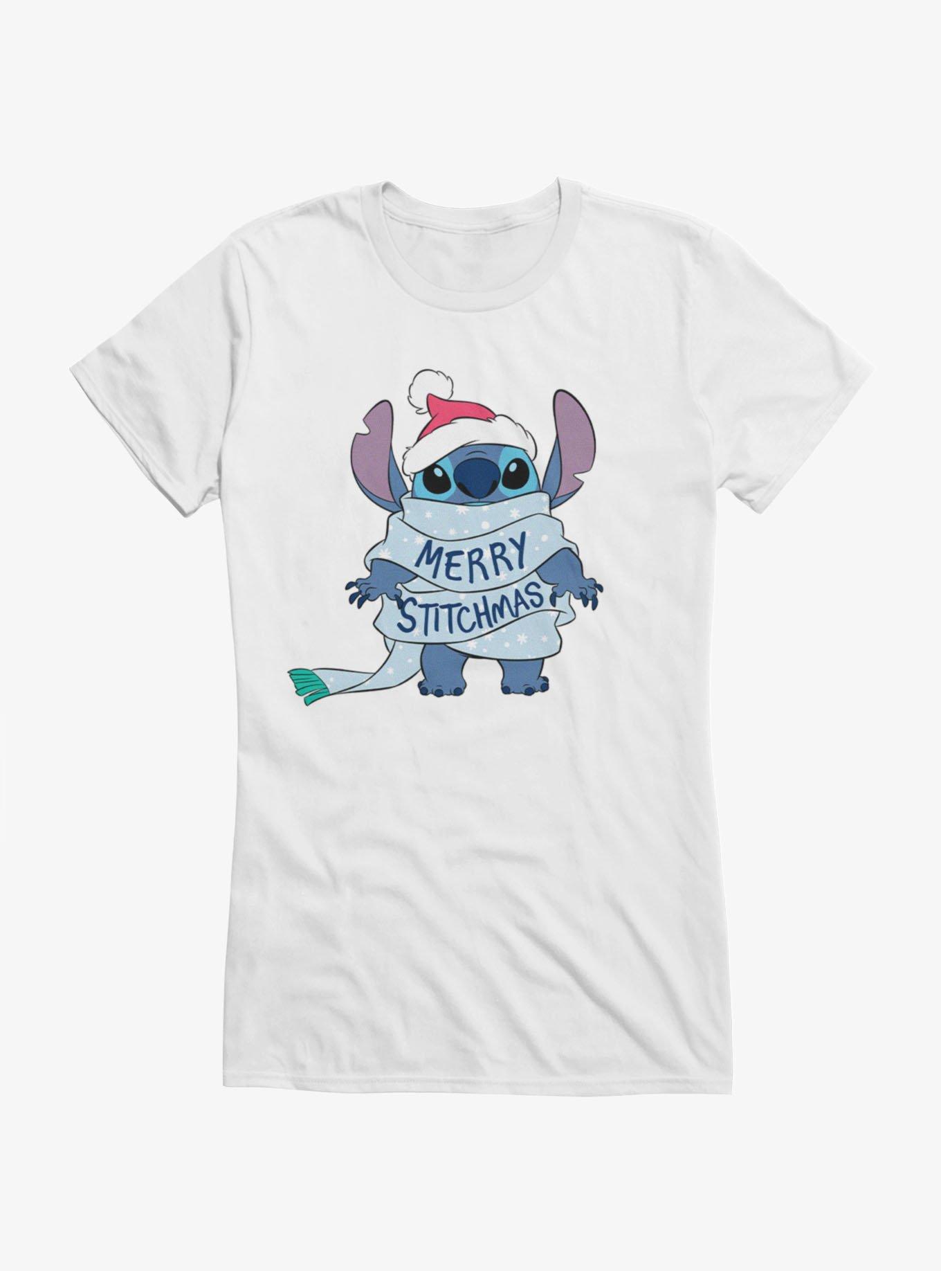 Disney Lilo & Stitch Merry Stitchmas Scarf Wrap Girls T-Shirt, , hi-res