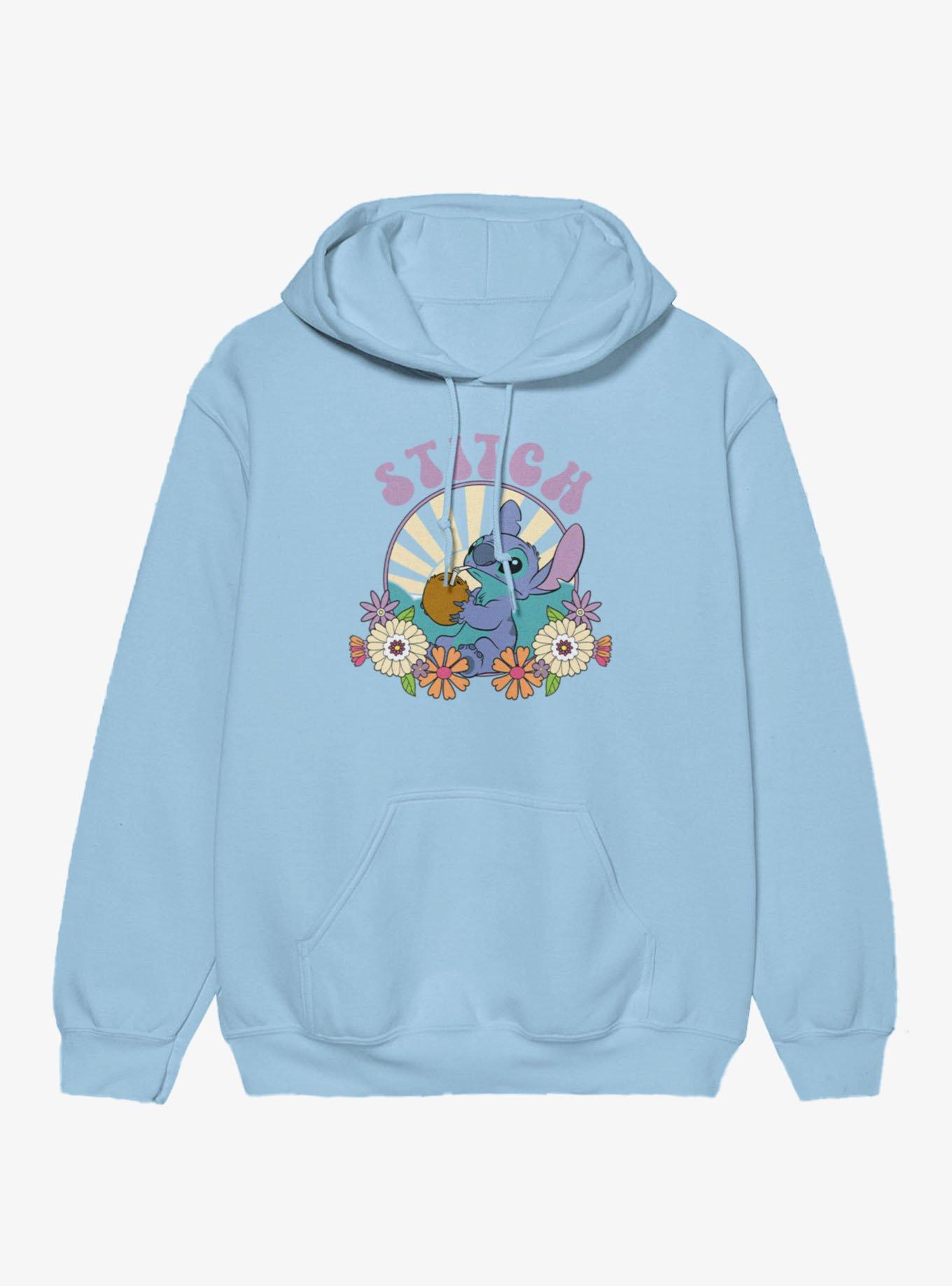 Disney Lilo & Stitch Psychedelic Sunrise Flowers Hoodie