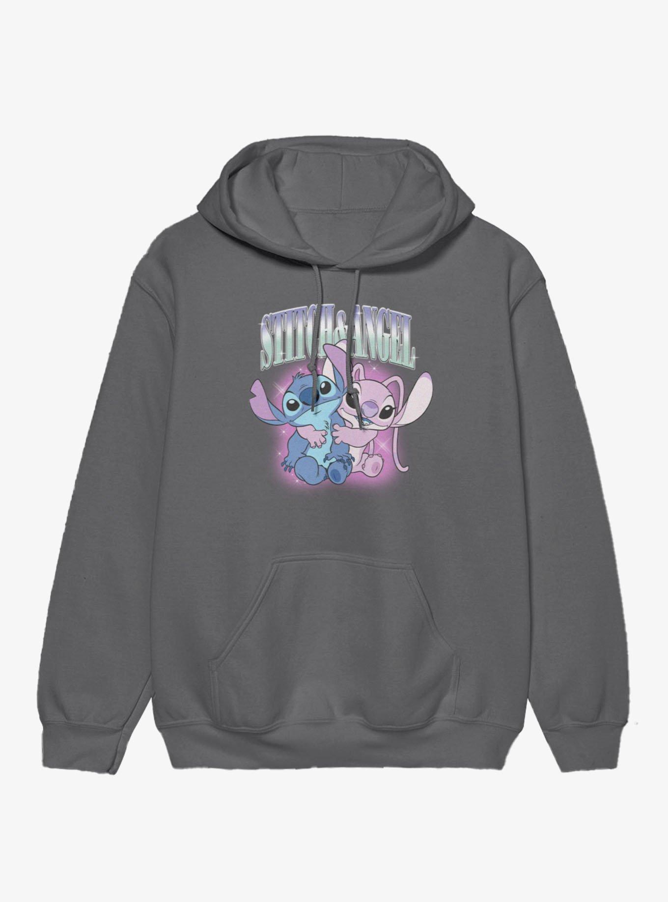 Disney Lilo & Stitch Glowing Hugs Stitch And Angel Hoodie, , hi-res