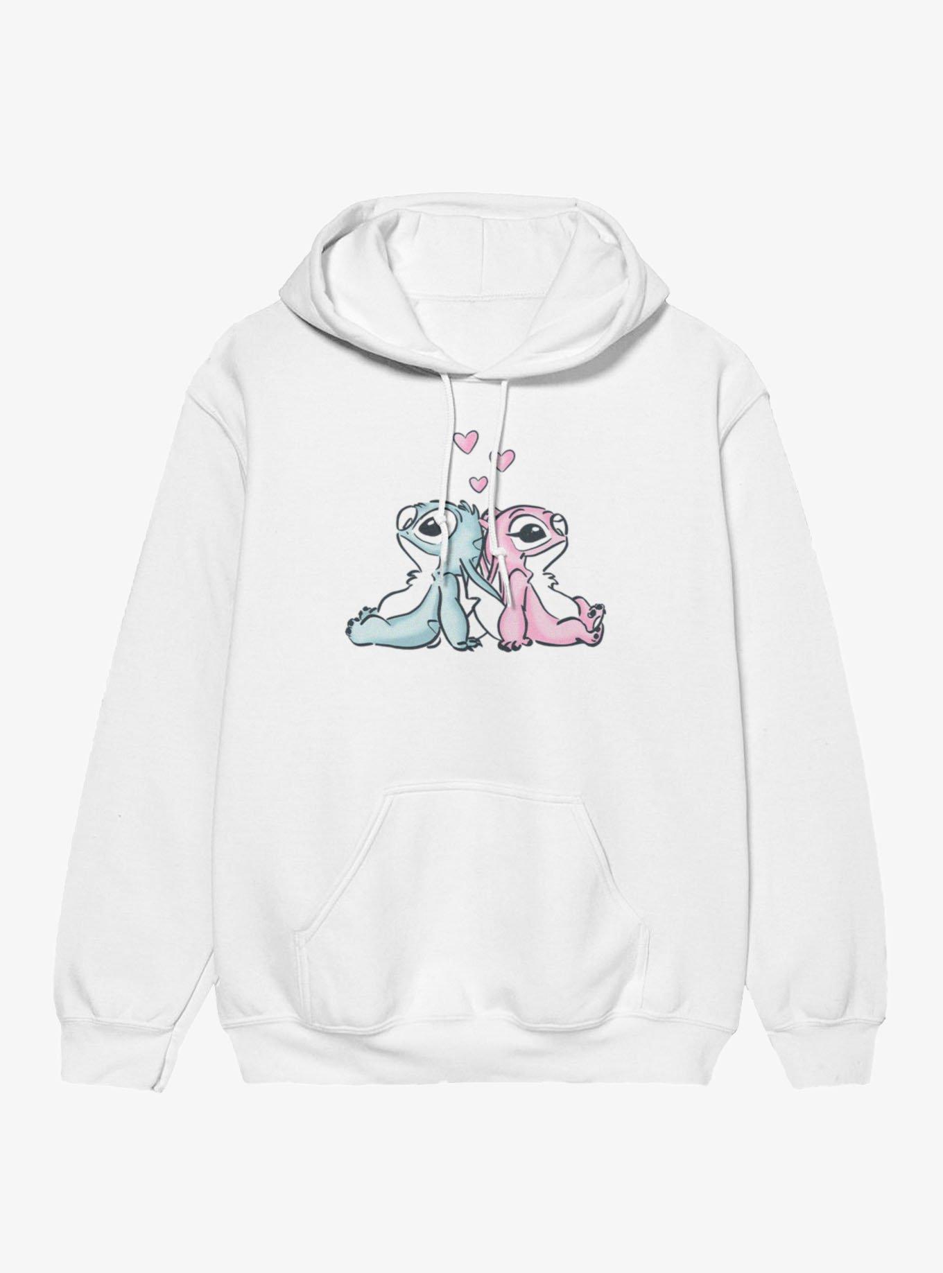 Disney Lilo & Stitch Love Thoughts Stitch And Angel Hoodie, , hi-res