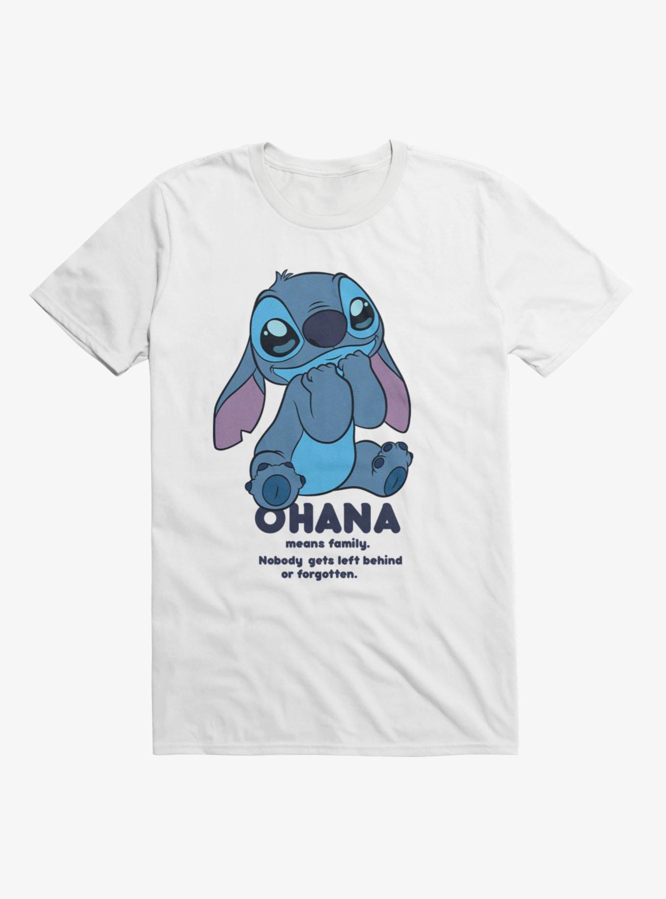 Disney Lilo & Stitch Ohana Means Family Cute Stitch T-Shirt | Hot