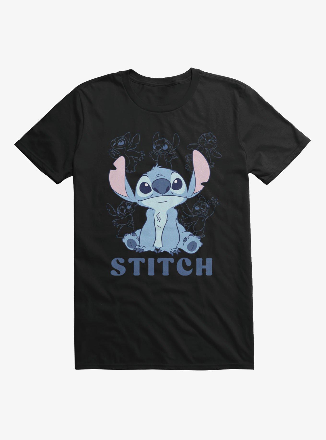 Disney Lilo & Stitch Stitch And Stencil Lines T-Shirt, , hi-res