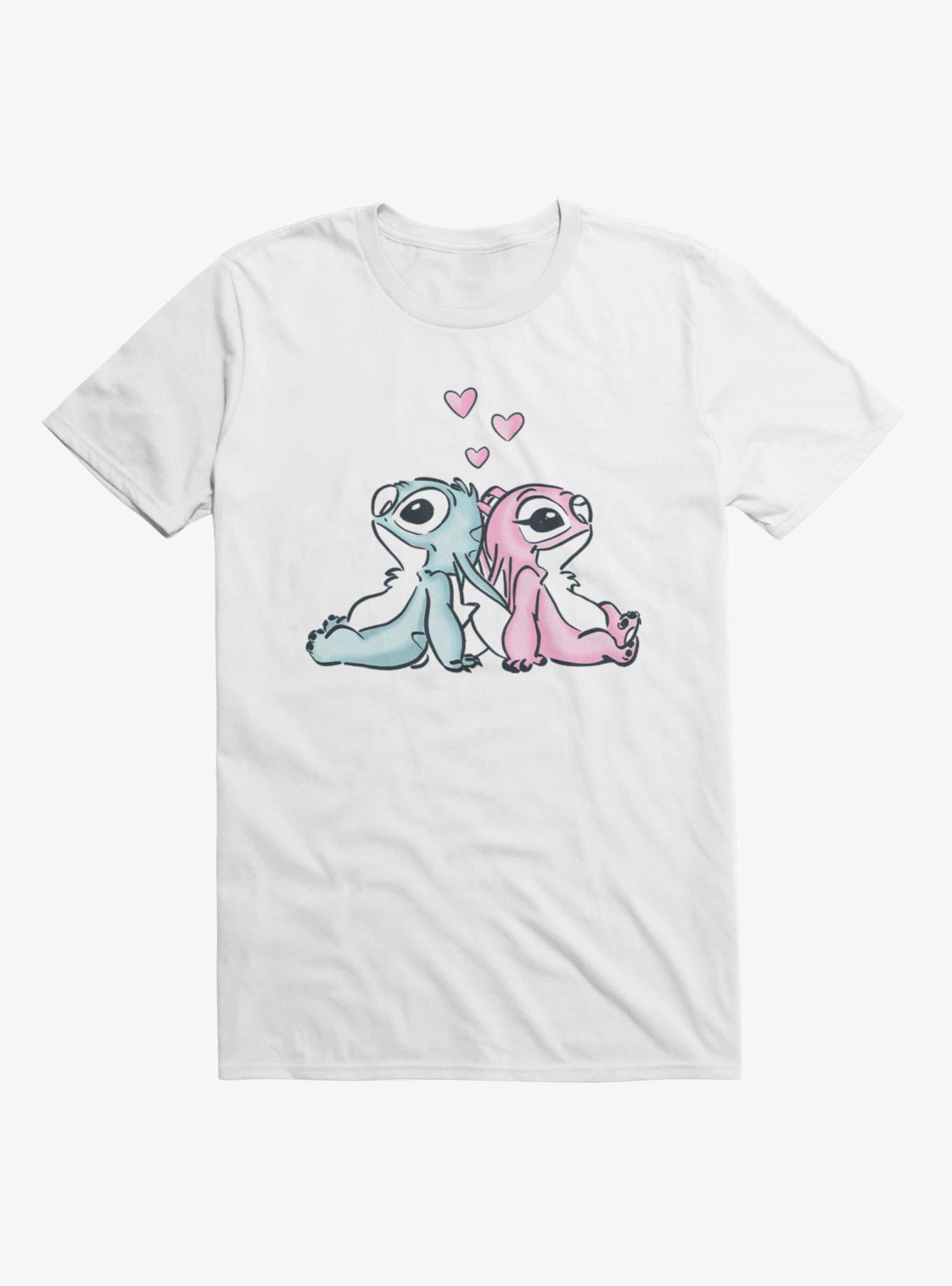 Disney Lilo & Stitch Love Thoughts Stitch And Angel T-Shirt, , hi-res