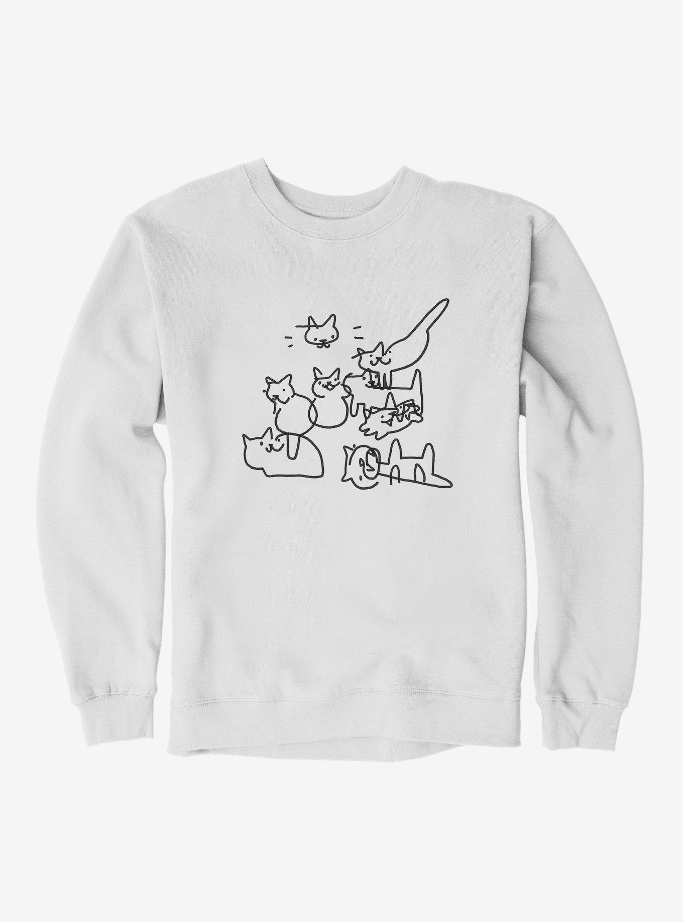 Poorly Drawn Cats Sweathsirt, , hi-res