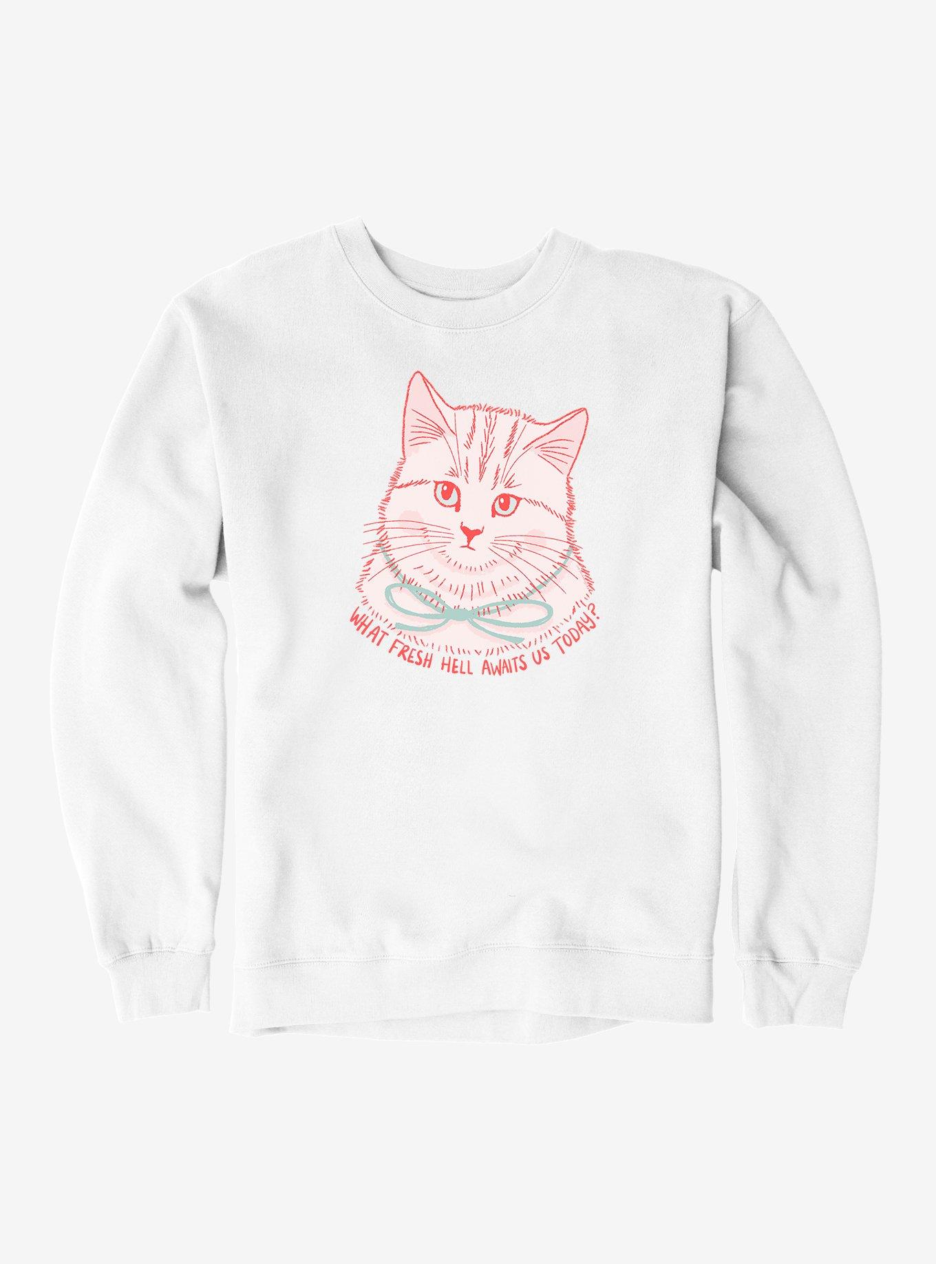 What Fresh Hell Awaits Us? Cat Sweathsirt, , hi-res