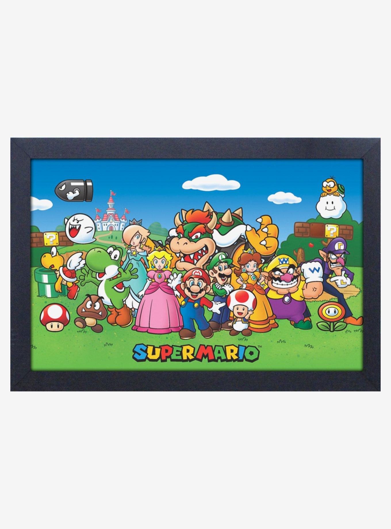 Super Mario Characters 11x17" Framed Gelcoat