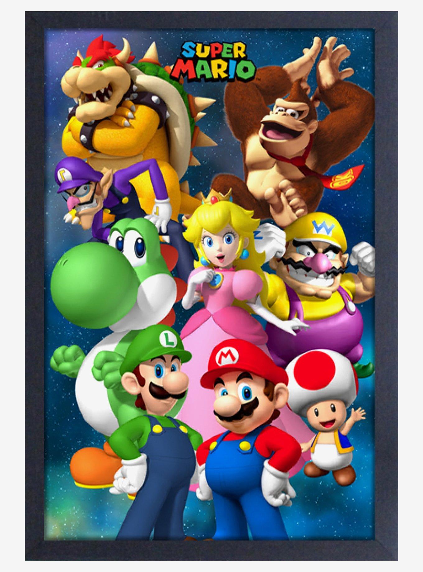 Super Mario Group 11x17" Framed Gelcoat, , hi-res
