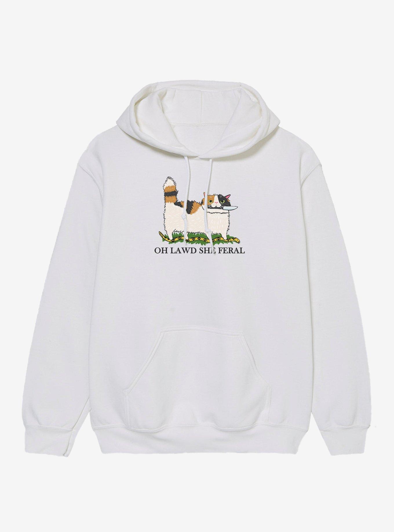 Oh Lawd She Feral Calico Cat Hoodie, , hi-res
