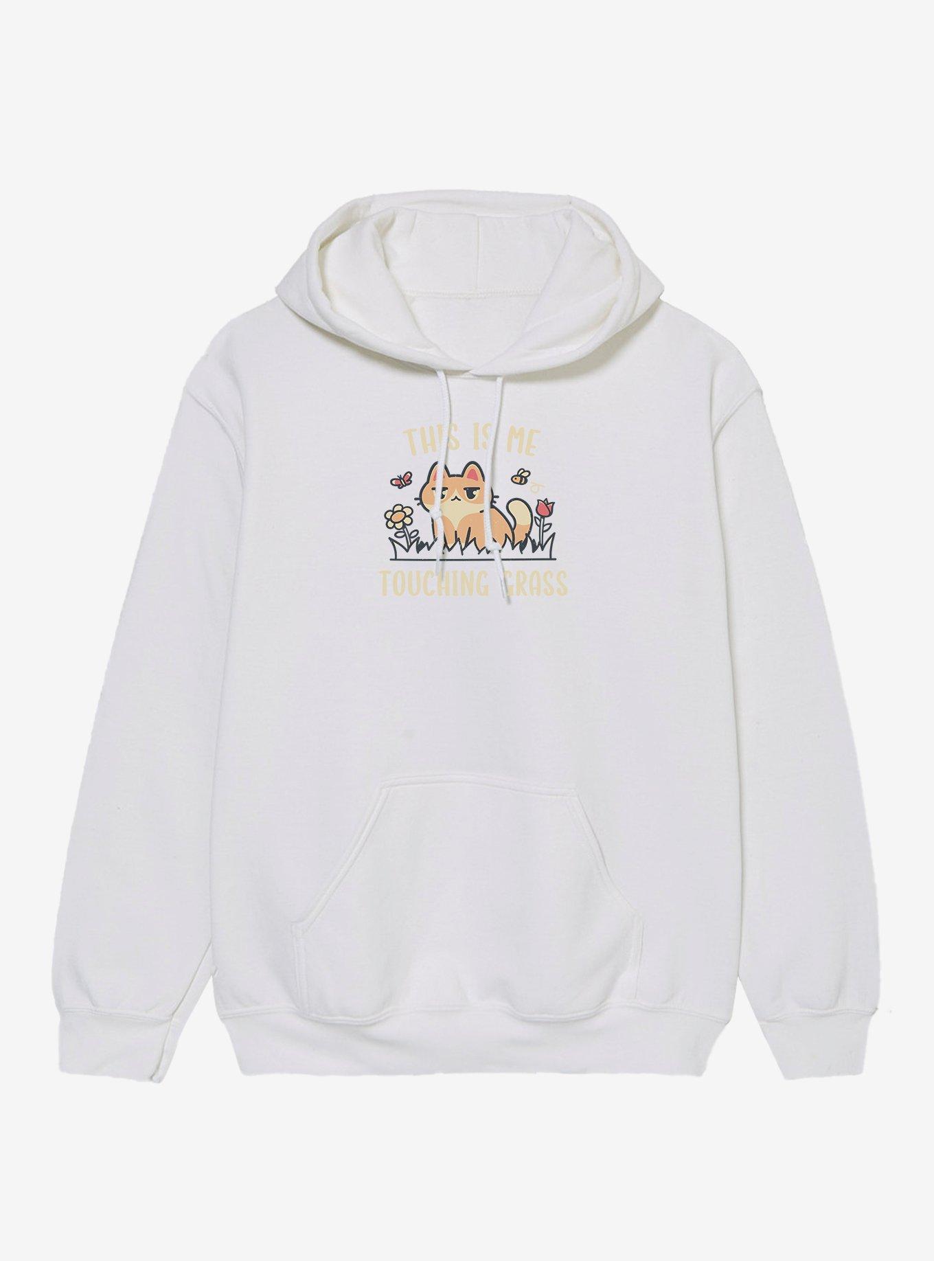 This is Me Touching Grass Cat Hoodie, , hi-res