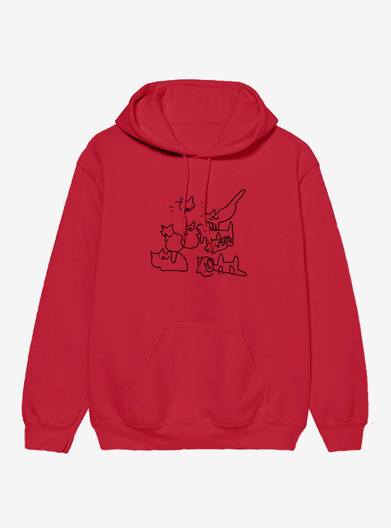 Poorly Drawn Cats Hoodie, , hi-res