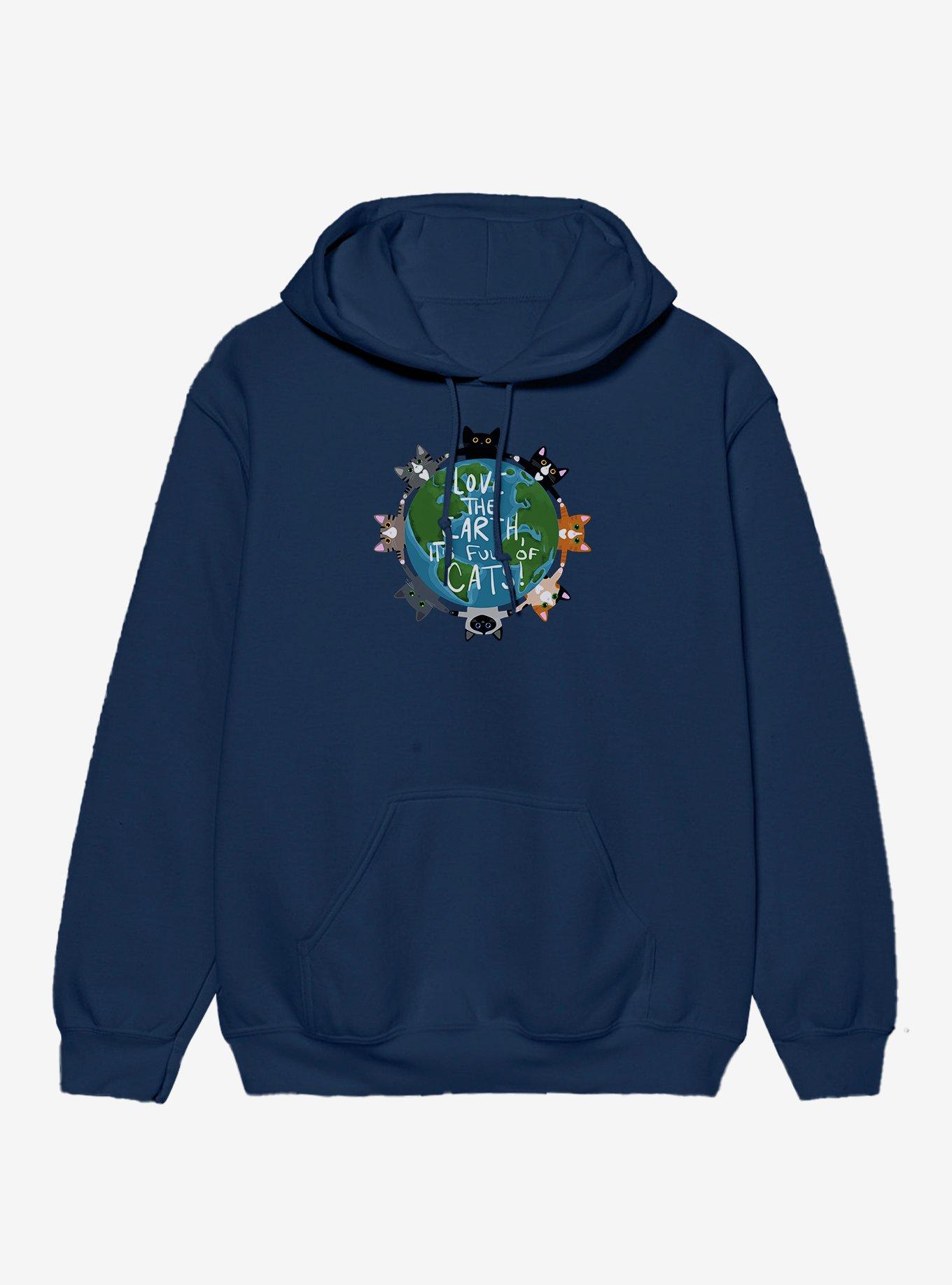Love The Earth It's Full Of Cats Hoodie, , hi-res