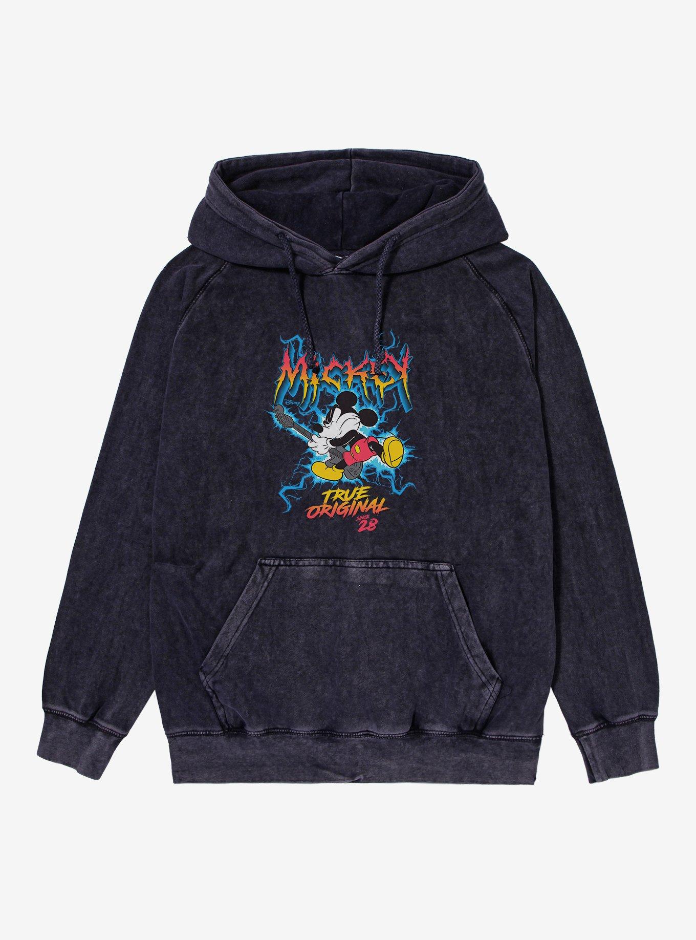 Disney Mickey Mouse True Original Lightning Jam Mineral Wash Hoodie, , hi-res