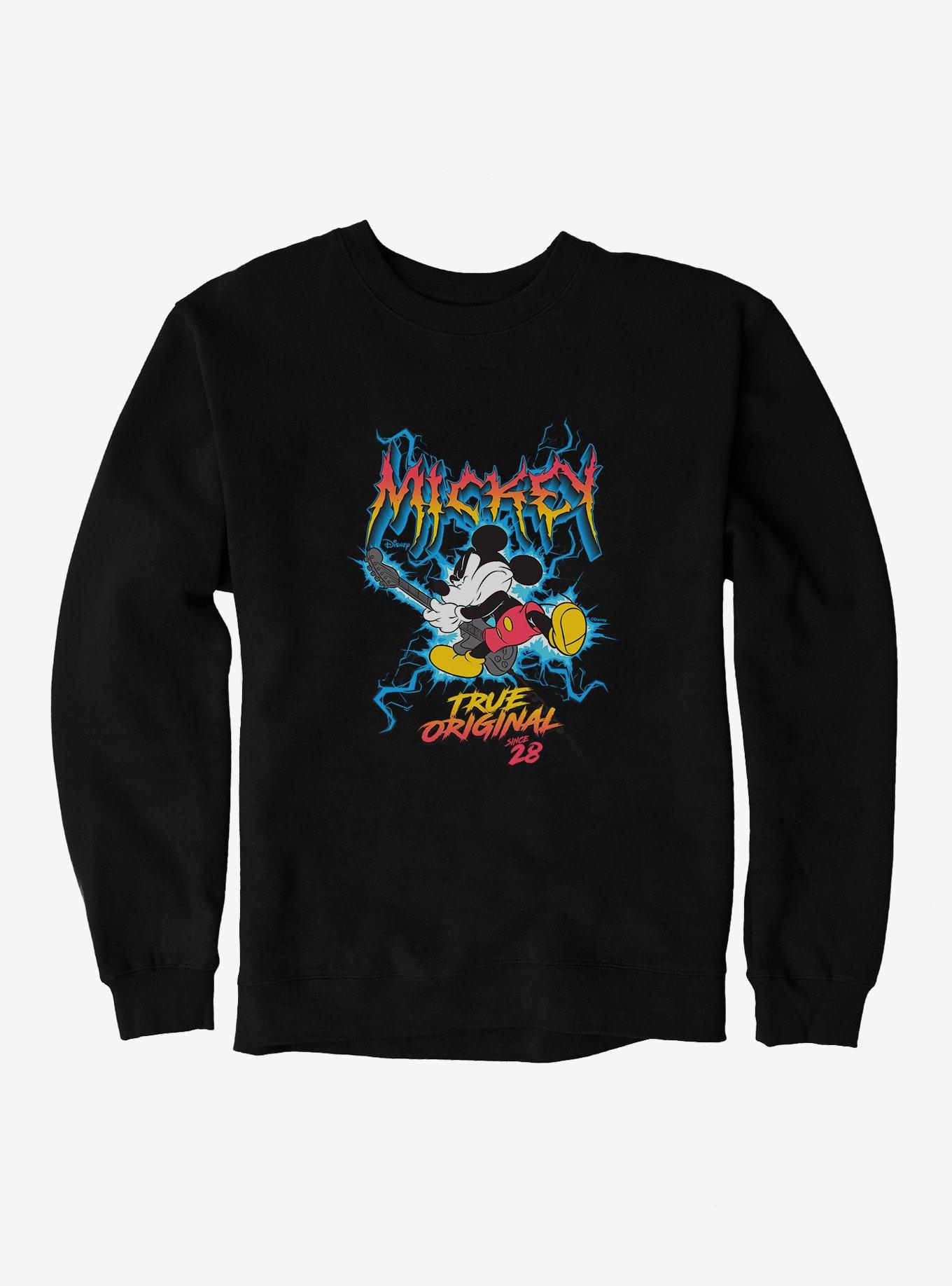 Disney Mickey Mouse True Original Lightning Jam Sweatshirt, BLACK, hi-res view 1