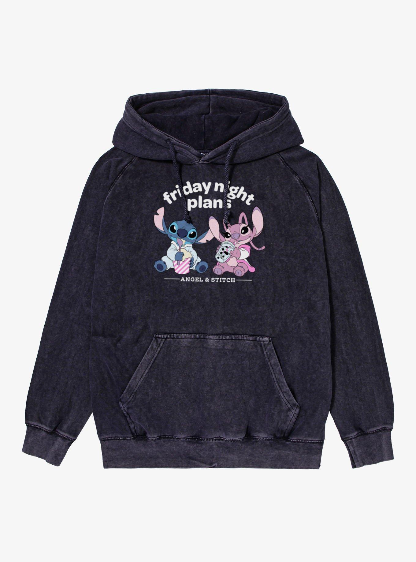 Disney Lilo & Stitch Friday Night Plans With Angel Mineral Wash Hoodie, , hi-res
