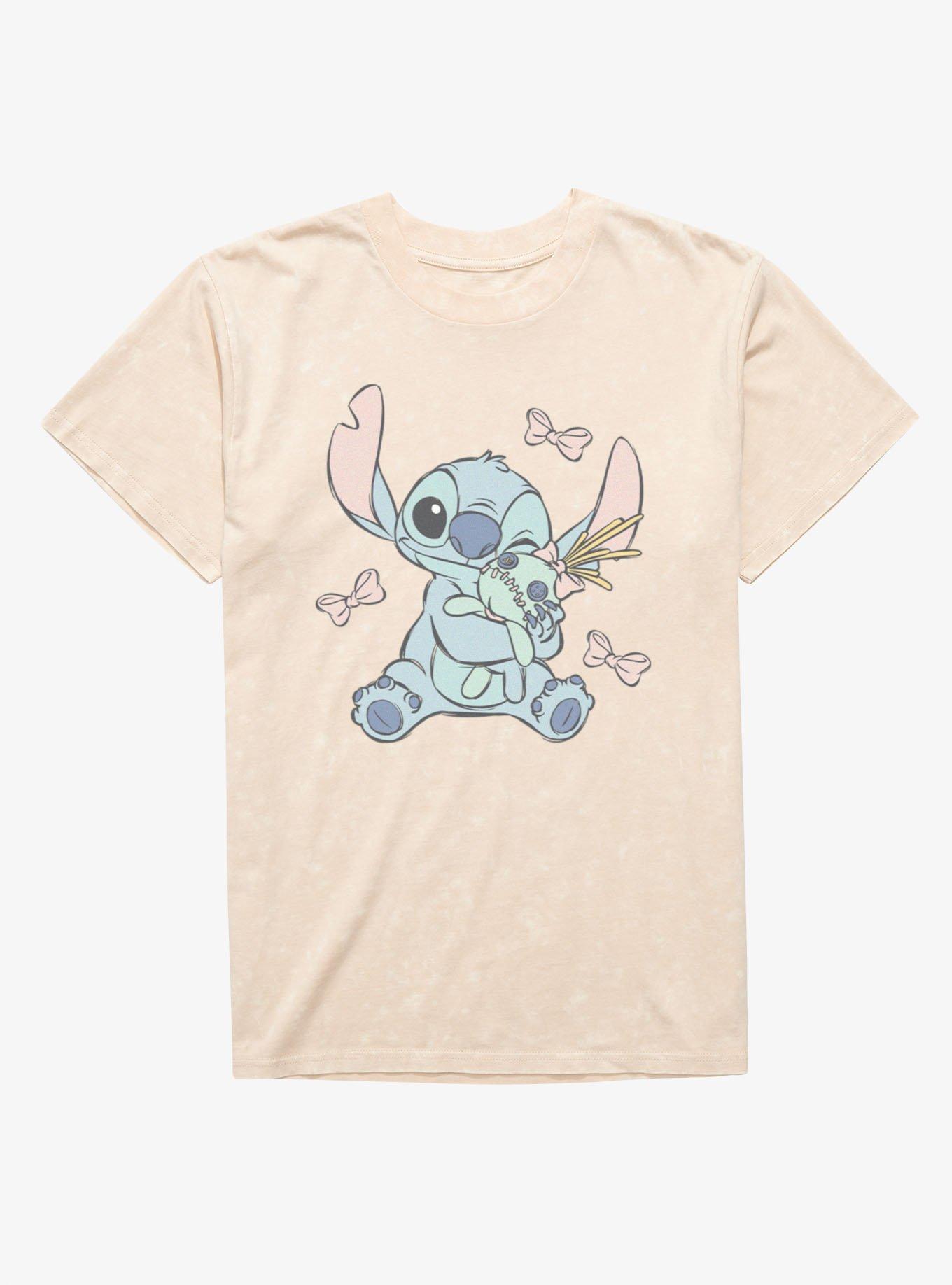 Disney Lilo & Stitch Bows And Scrump Hugs Mineral Wash T-Shirt, , hi-res