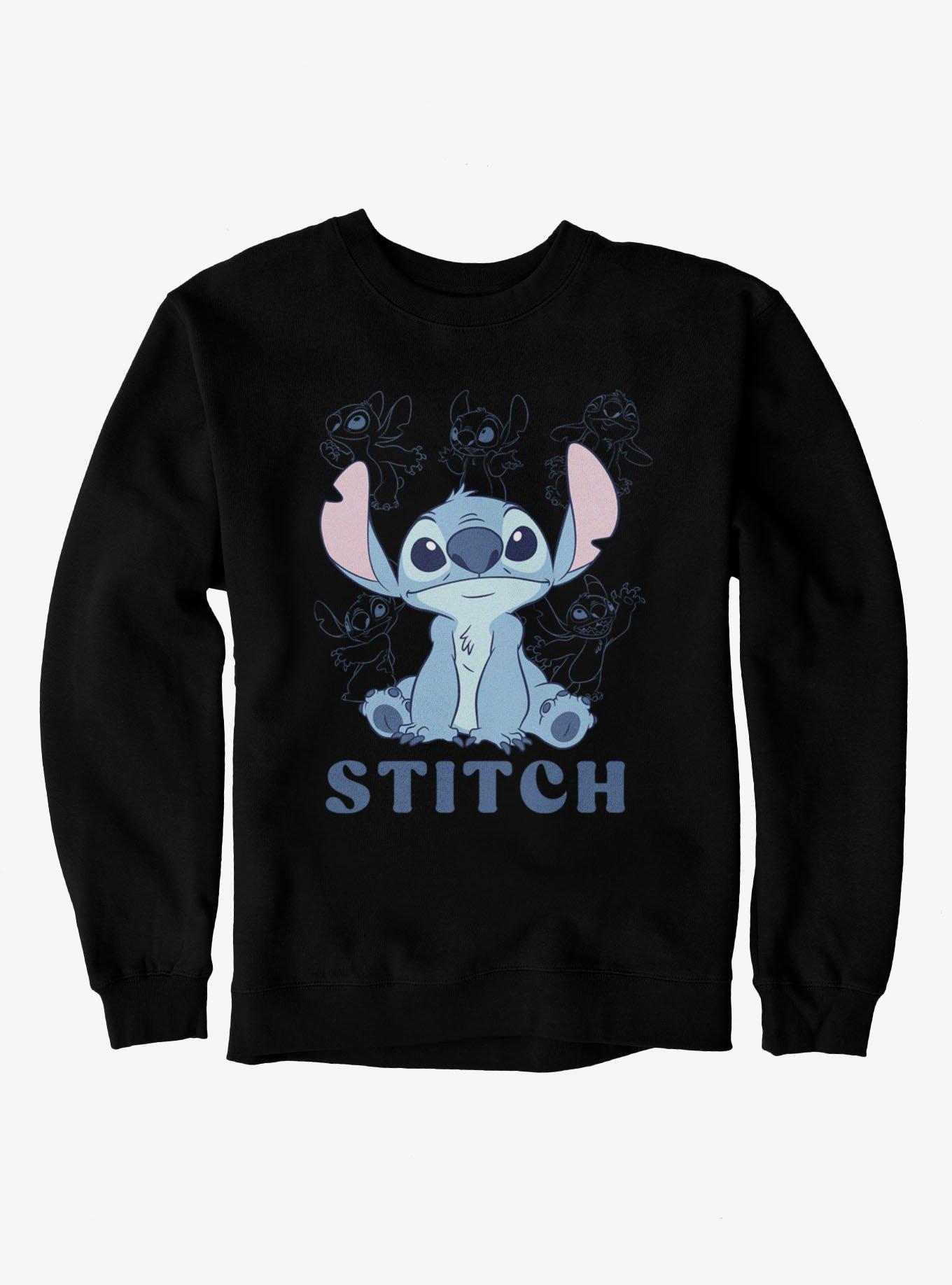 Disney Lilo & Stitch Stitch And Stencil Lines Sweatshirt, , hi-res