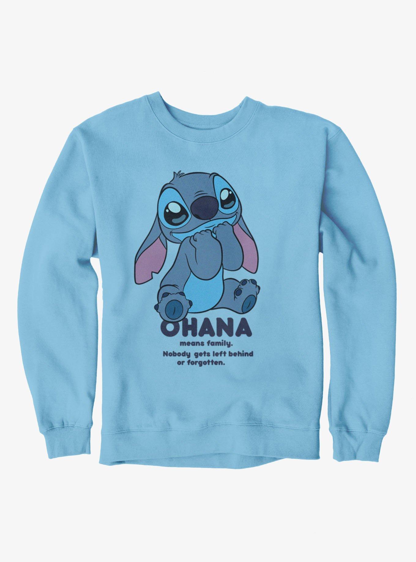 Disney Lilo & Stitch Ohana Means Family Cute Stitch Sweatshirt, , hi-res