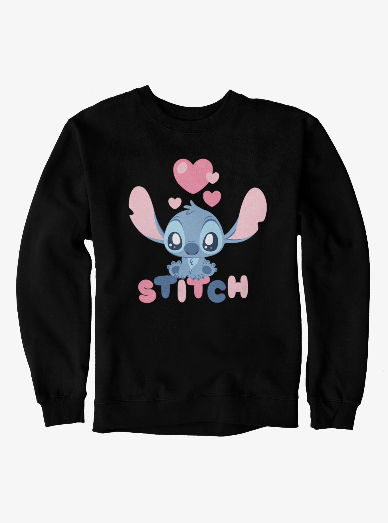 Disney Lilo & Stitch Hearts Chibi Stitch Sweatshirt, , hi-res
