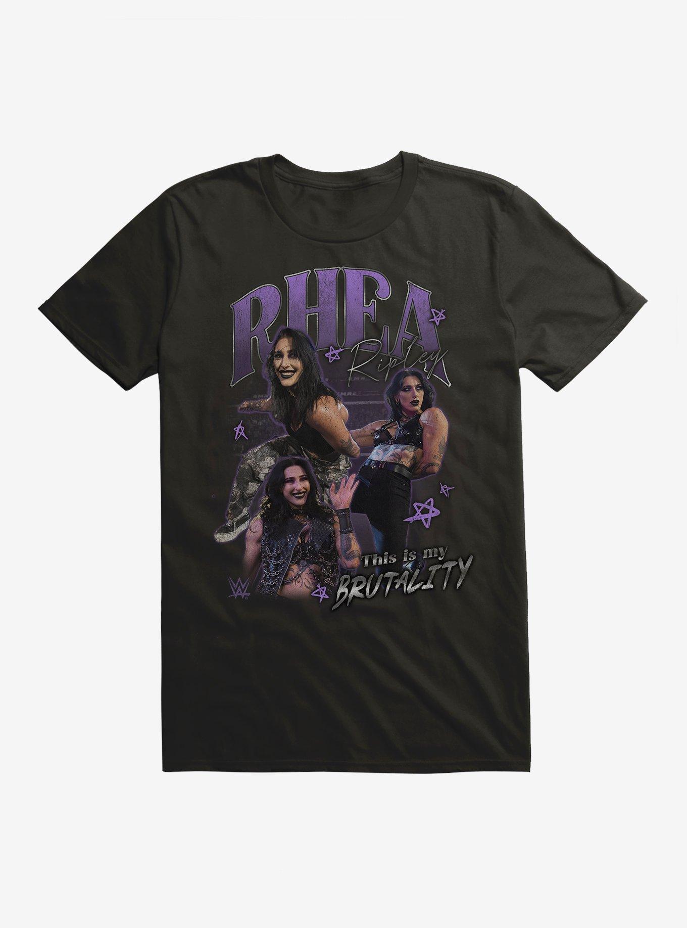 WWE Rhea Ripley This Is My Brutality Collage T-Shirt, , hi-res