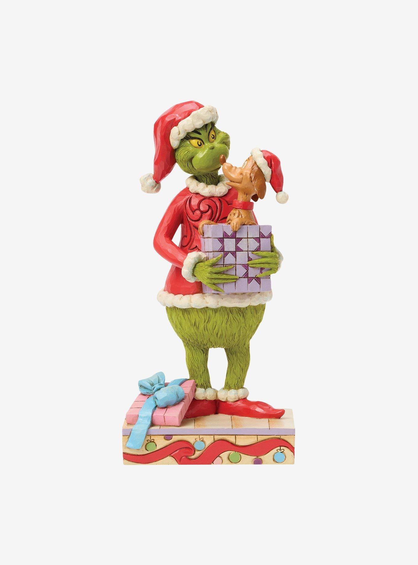 Jim Shore Grinch Holding Gift Figurine, , hi-res