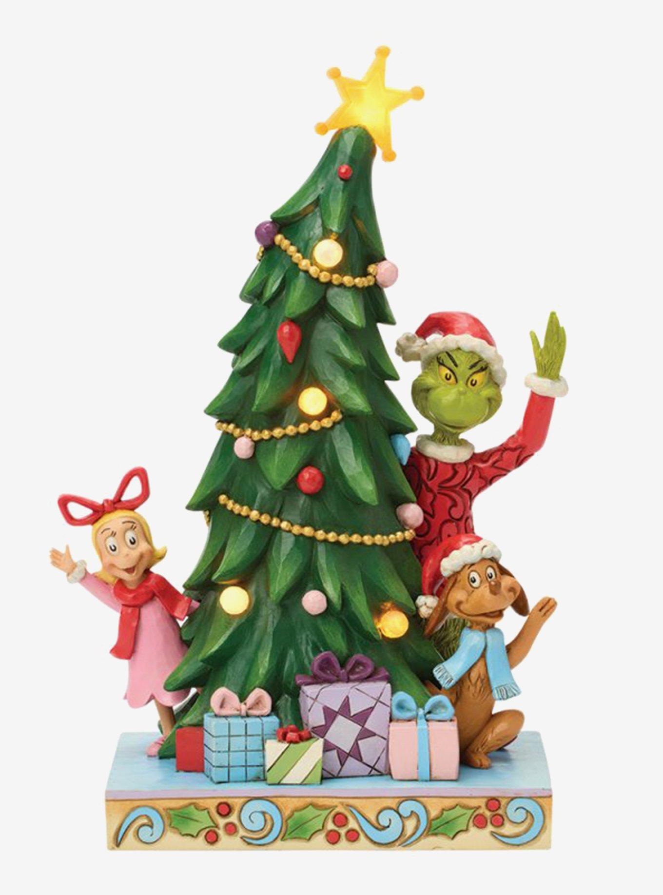 Jim Shore Grinch, Cindy, Max Tree Figurine, , hi-res