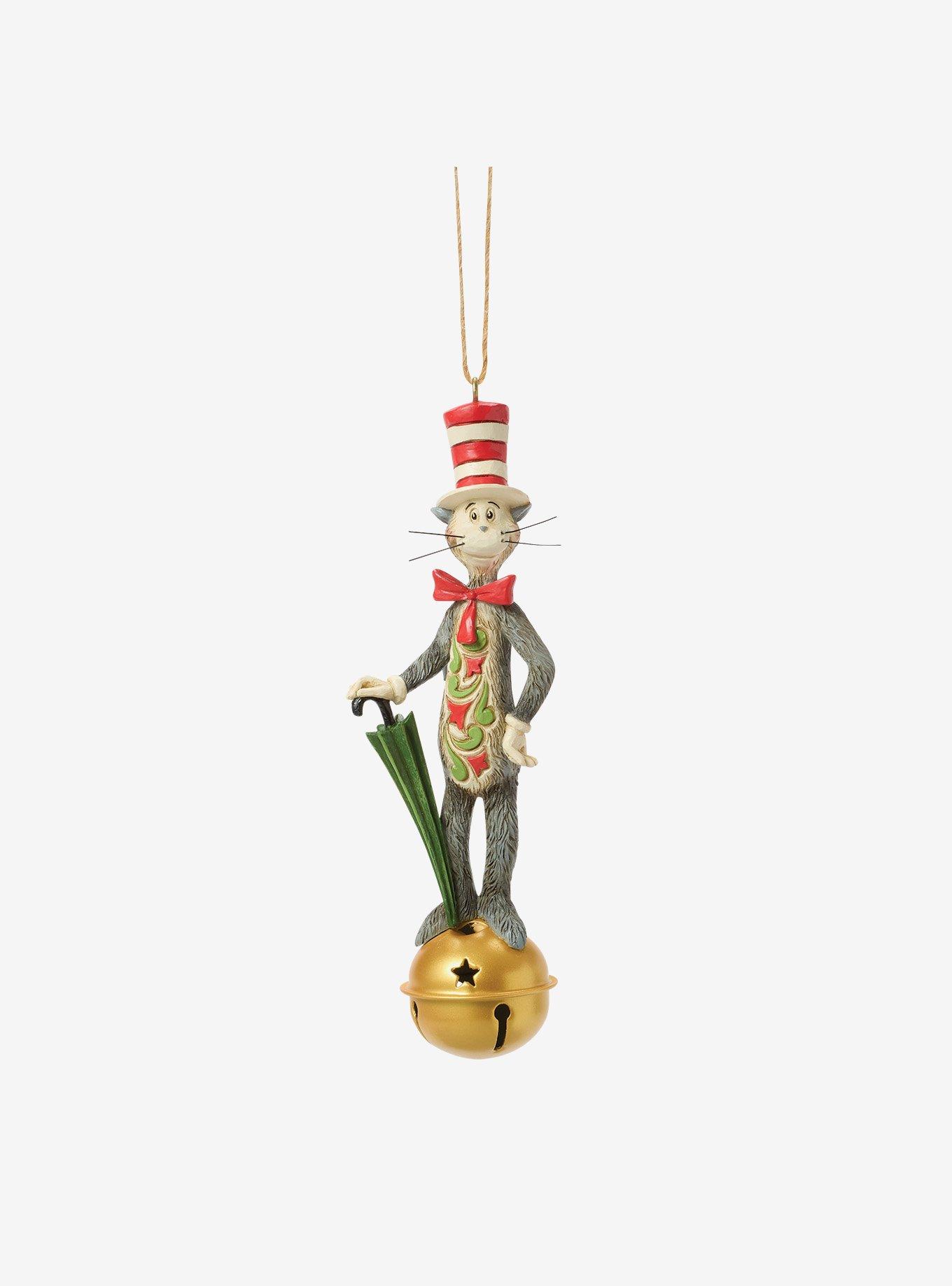 Jim Shore Dr. Seuss Cat In Hat On Jingle Bell Hanging Ornament, , hi-res