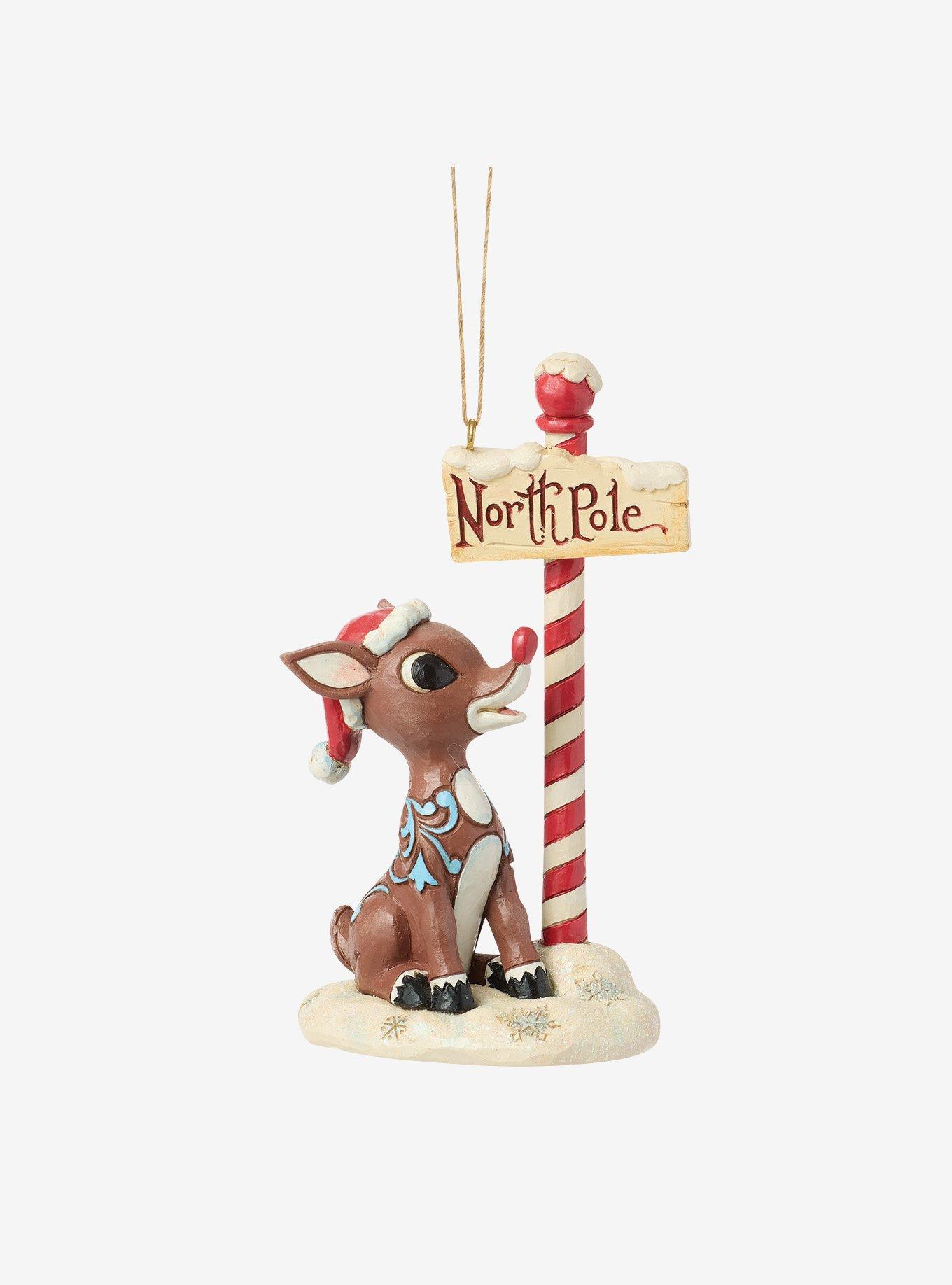 Jim Shore Rudolph By North Pole Hanging Ornament, , hi-res