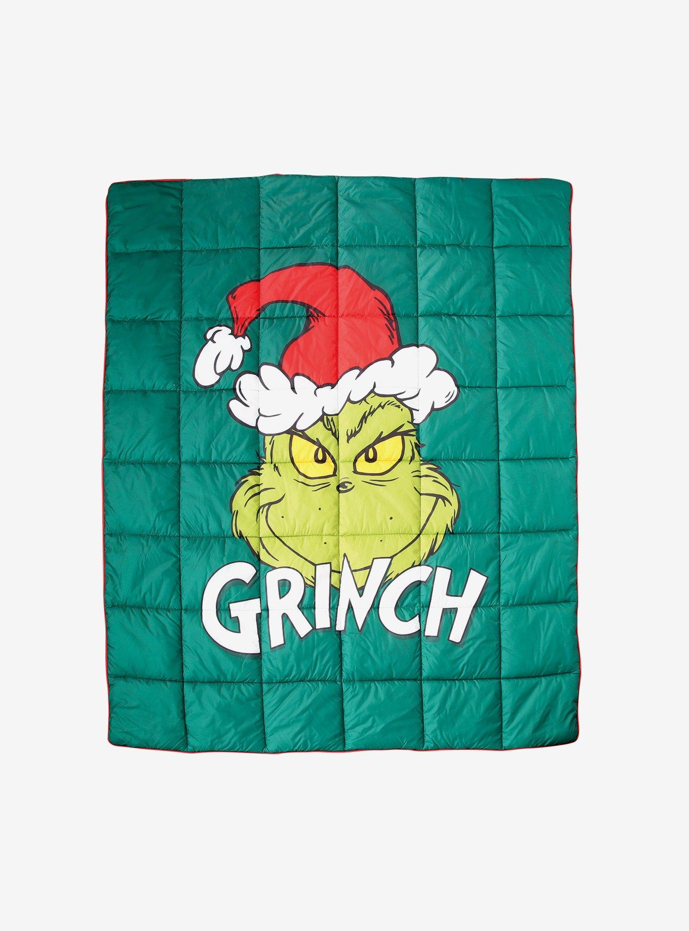 Snowthrow Grinch Packable Puffer Blanket, , hi-res