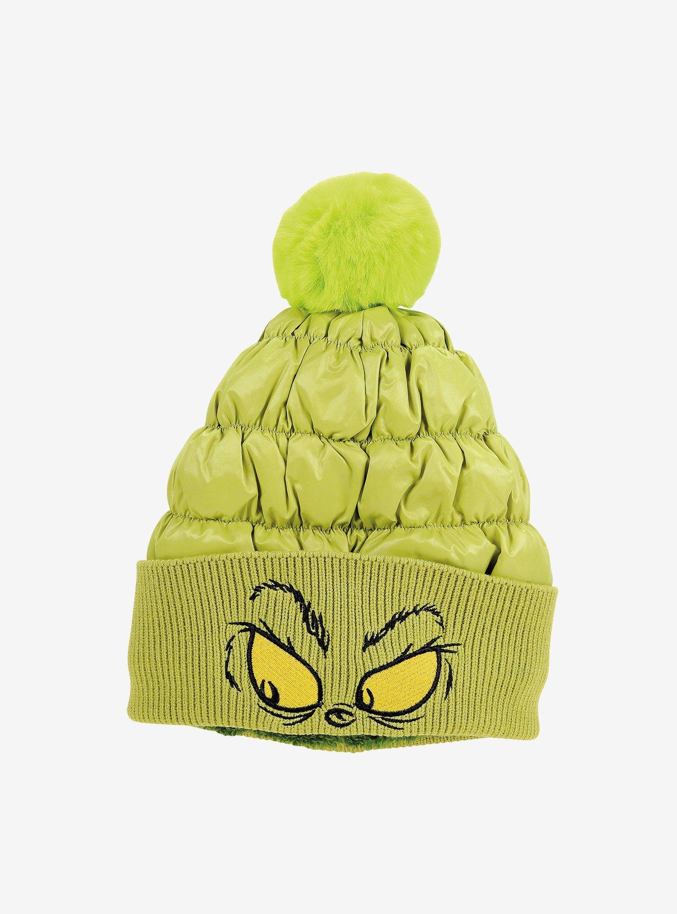 Snowthrow Grinch Packable Puffer Hat, , hi-res
