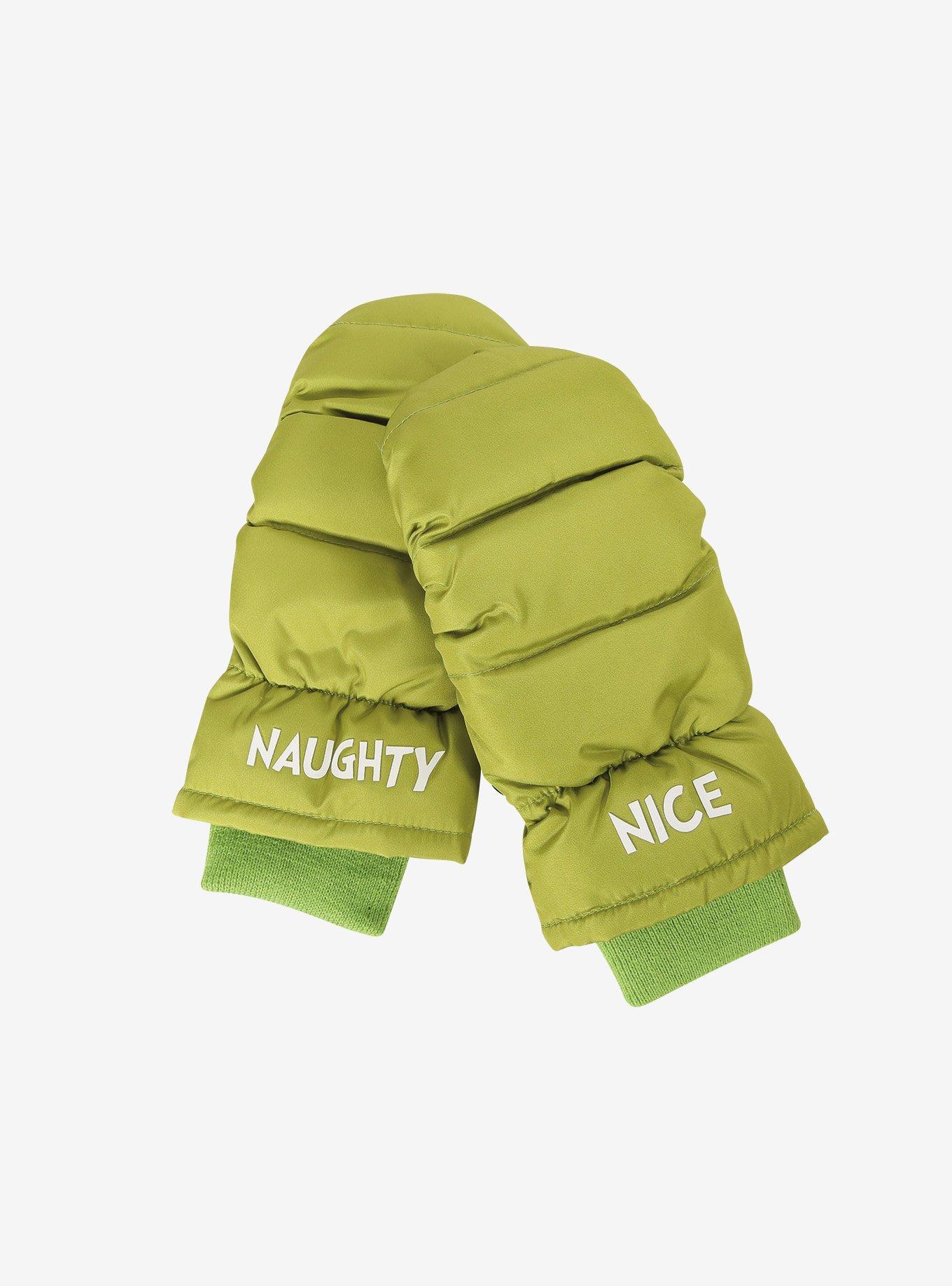 Snowthrow Grinch Packable Puffer Mittens, , hi-res