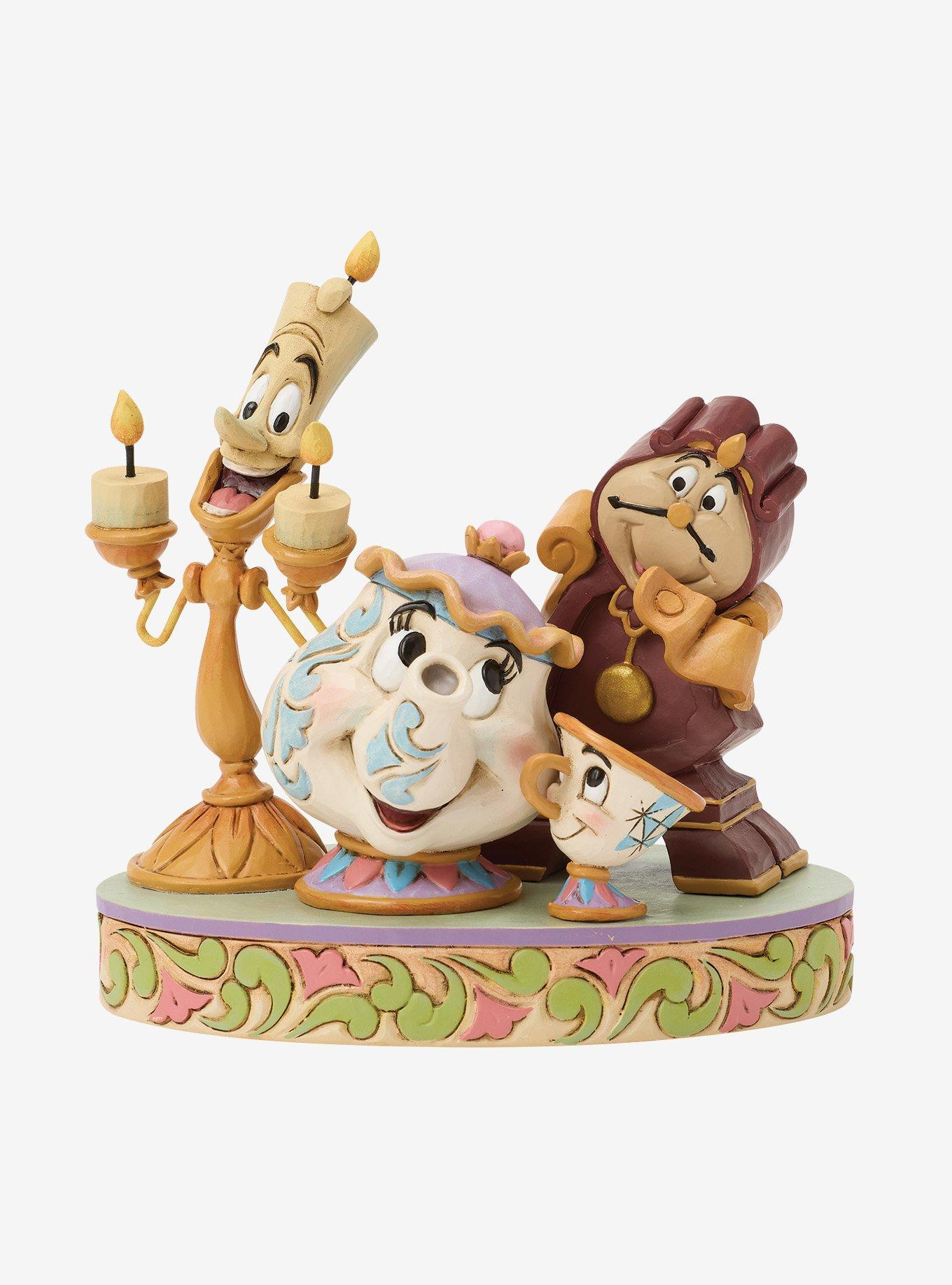 Jim Shore Disney Lumiere Mrs Potts Cogsworth Figurine, , hi-res
