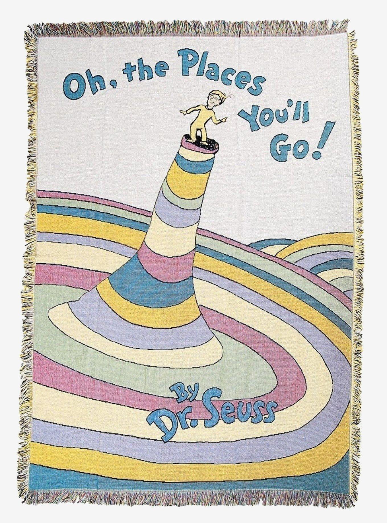 Snowthrow Dr. Seuss Oh The Places You'll Go Blanket, , hi-res