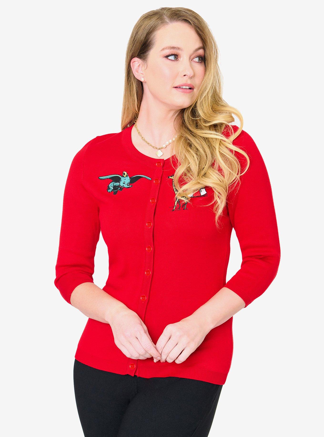 Disney Dumbo Collection by Unique Vintage Red Circus Cardigan, , hi-res