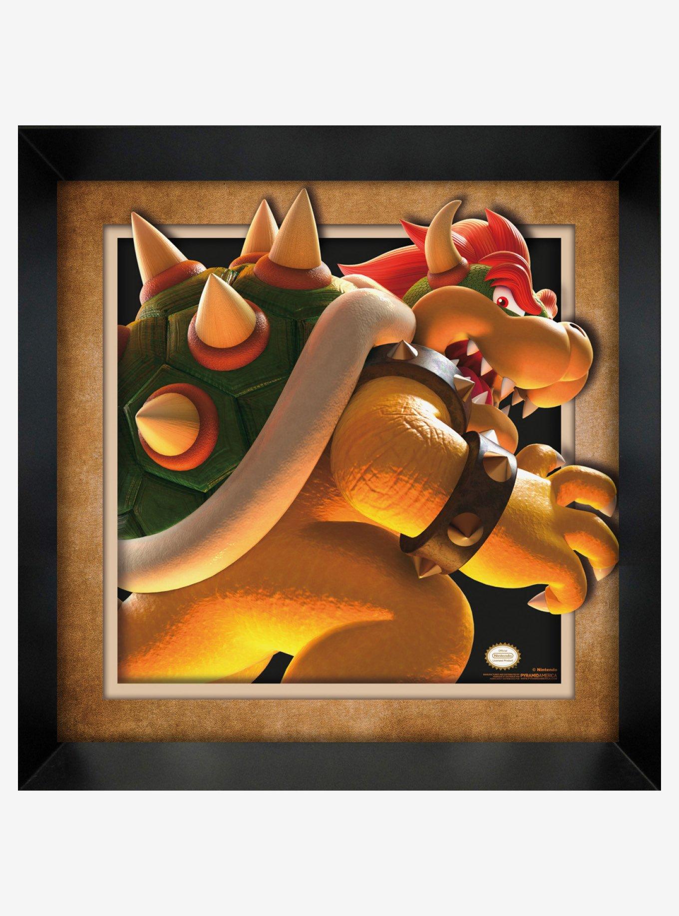 Super Mario Bowser Heating Up 12x12" Faux-Matted & Framed Print Under Plexiglass, , hi-res