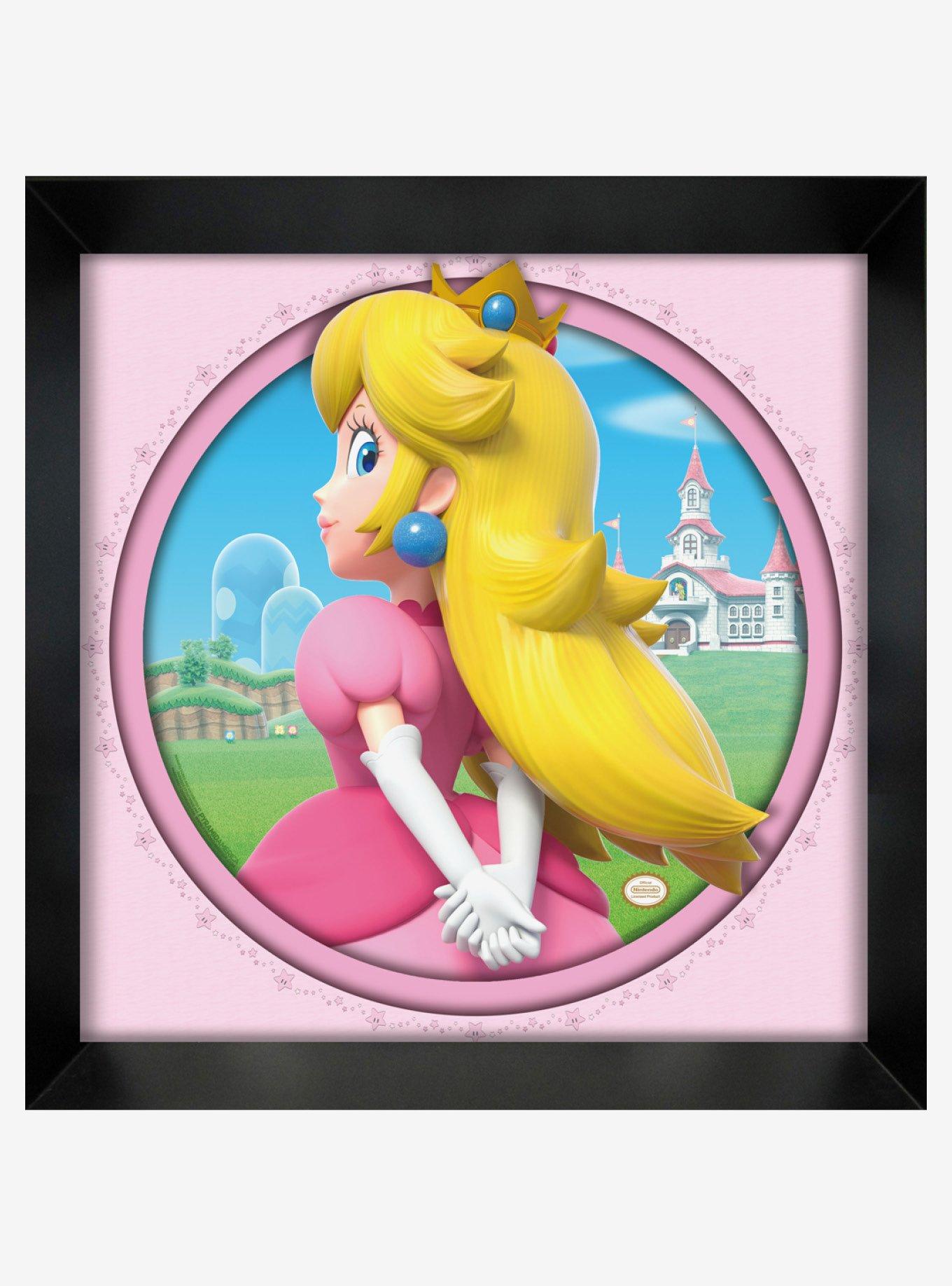 Super Mario Peach Outside the Castle 12x12" Faux-Matted & Framed Print Under Plexiglass, , hi-res