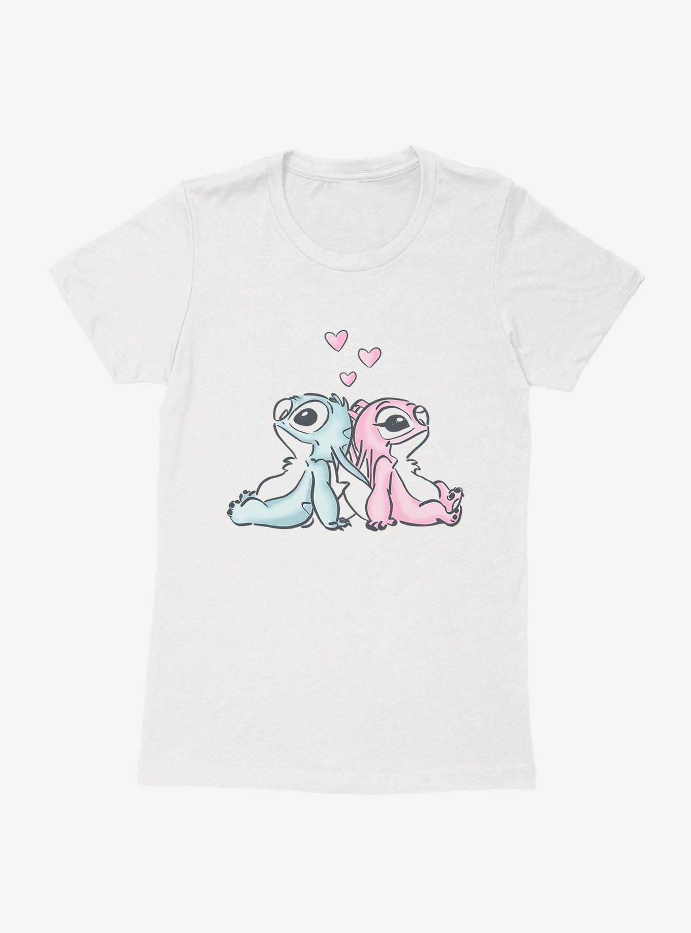 Disney Lilo & Stitch Thinking Of Love Stitch Angel Womens T-Shirt, , hi-res