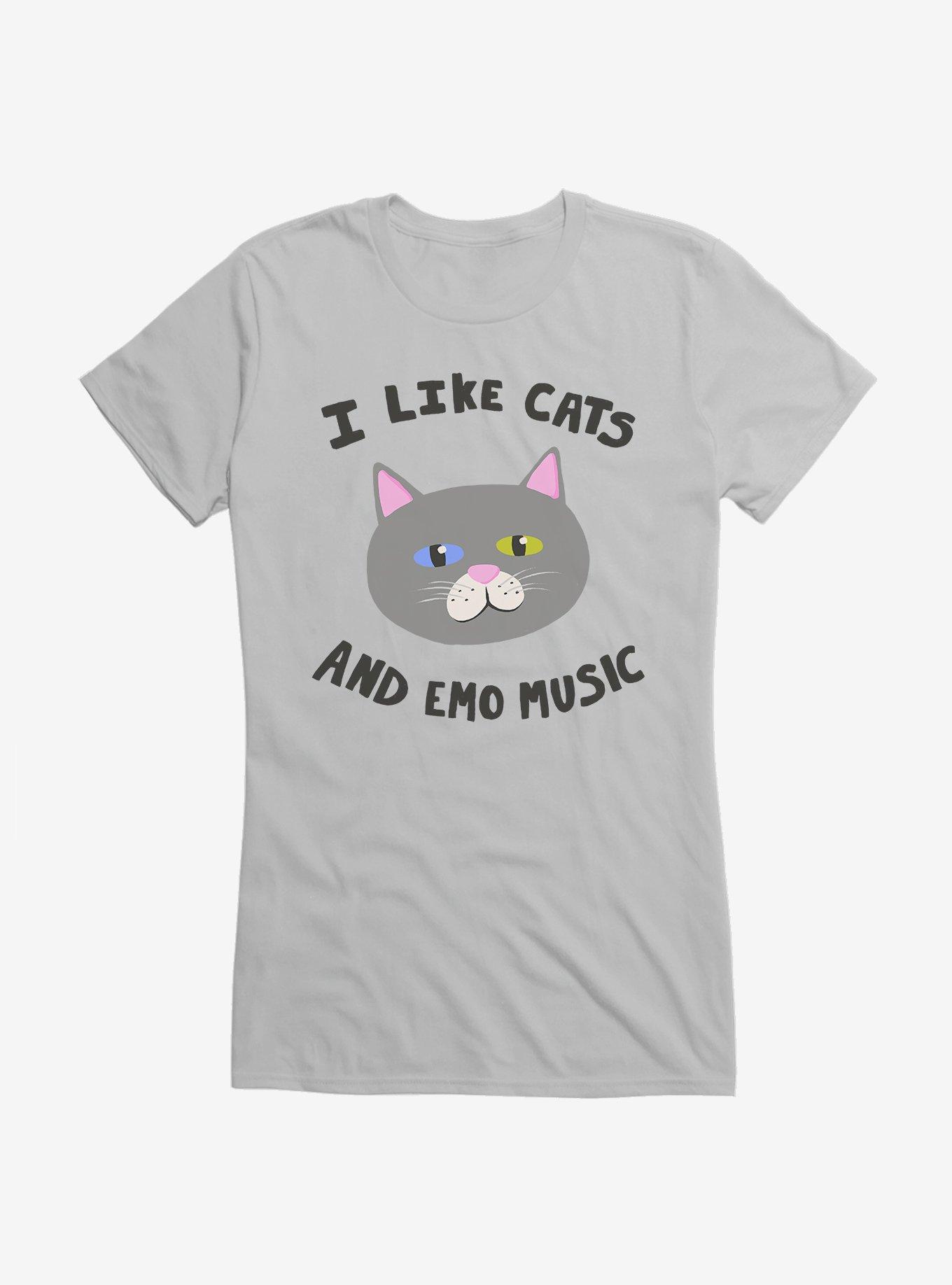 I Like Cats And Emo Music Girls T-Shirt, , hi-res